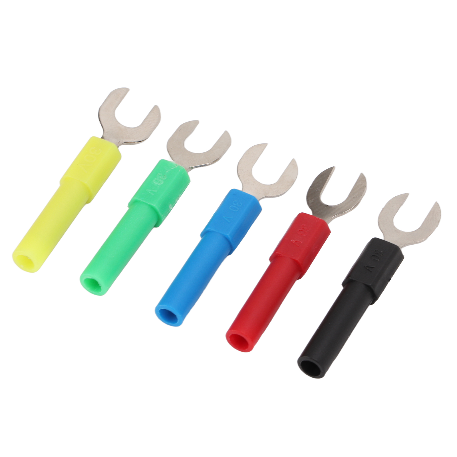 Packung Mit 10 Pvc-messing-gabelverbindern, Maximaler Strom: 10 A, Typ Y, 6 Mm (0,2 Zoll) Loch, U-förmiger Bananenstecker.