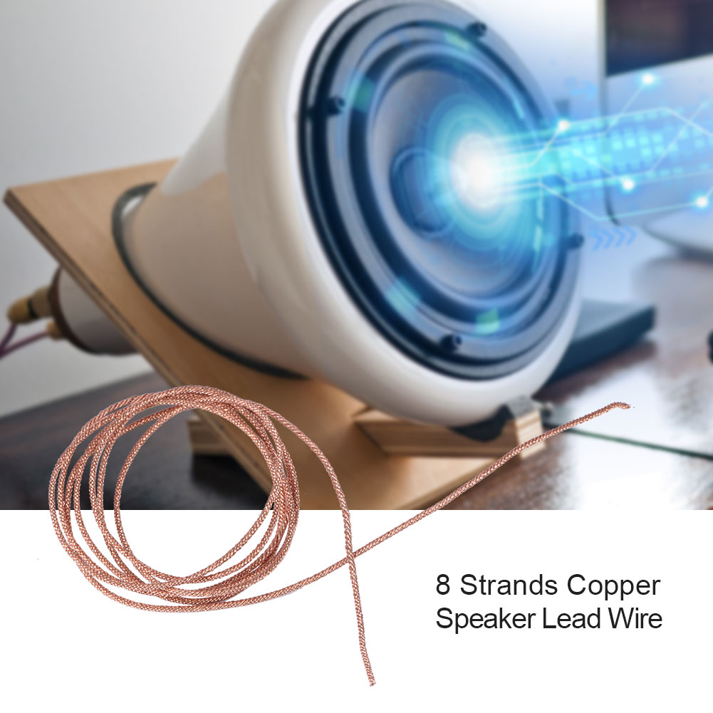 1 M Langes Lautsprecherkabel Für Subwoofer Reparatur Von Stromkabeln 8-adriges, Geflochtenes Kupferkabel