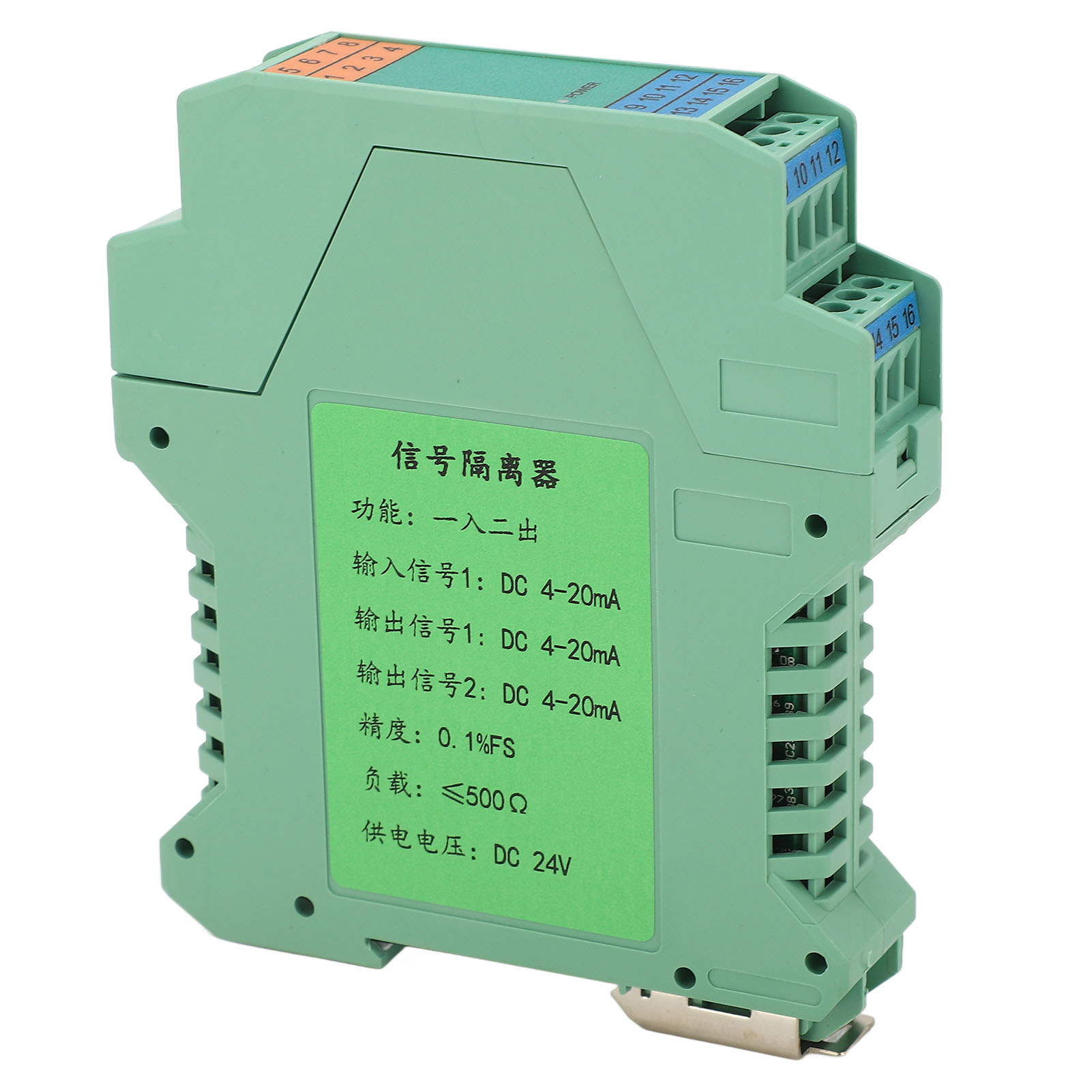 Dc-signalisolator Mit 1 Eingang Und 2 Ausgängen, Stromdetektionssignaltransmitter Für Speicherprogrammierbare Steuerung (4-20 Ma, 24 V Dc)