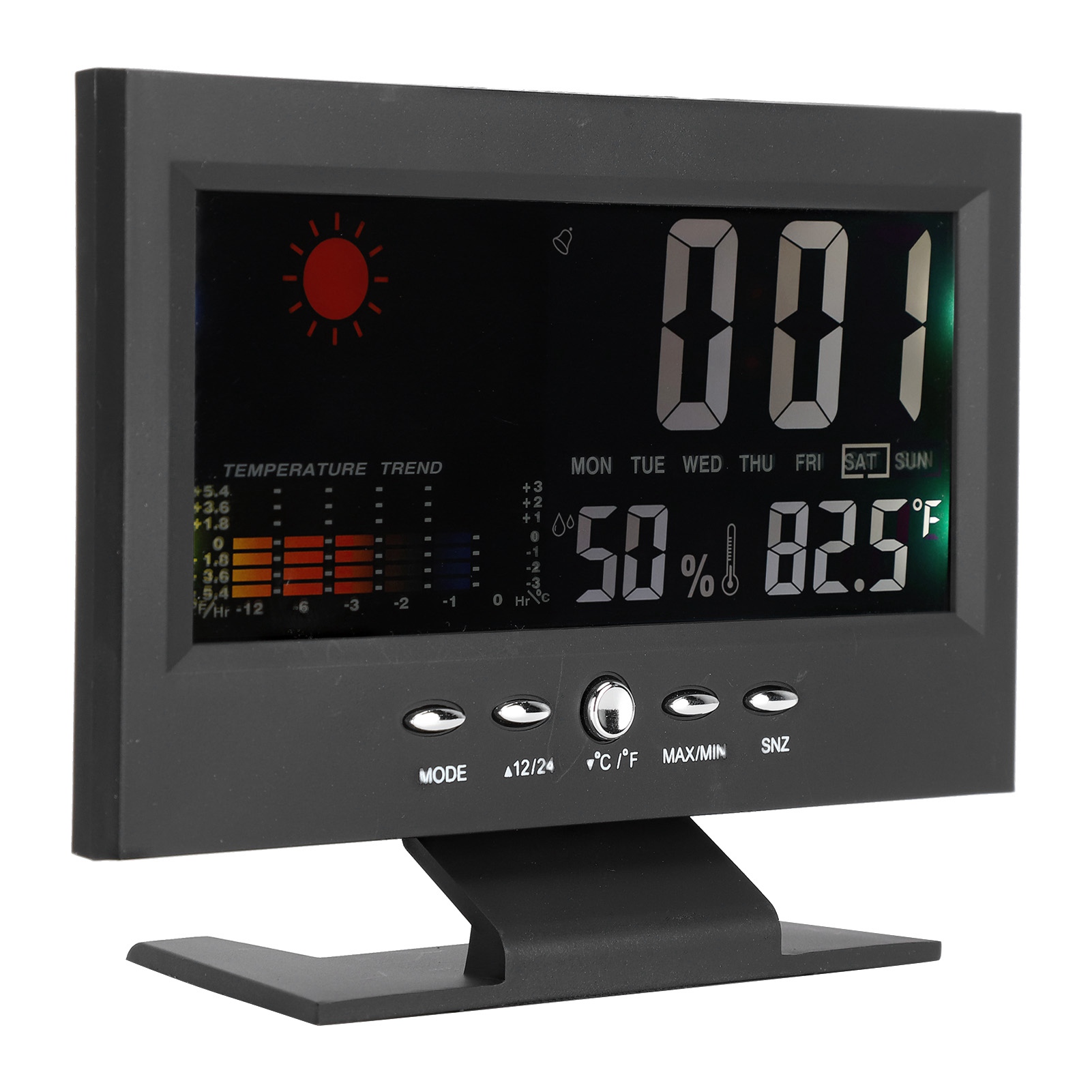 Multifunktionales Digitales Thermometer-hygrometer, Tischuhr, Kalender, Temperatur- Und Feuchtigkeitsanzeige