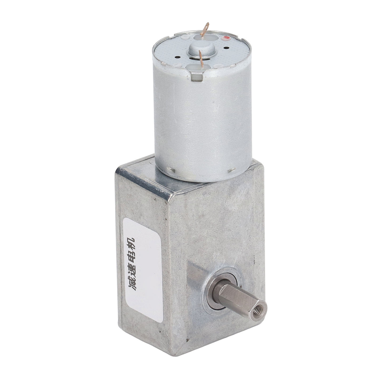 Langsam Laufender Gleichstrom-schneckengetriebemotor, 25 Kg·cm, 12 Mm Doppelwelle, Selbsthemmend Und Reversibel, 12 V, 40 U/min