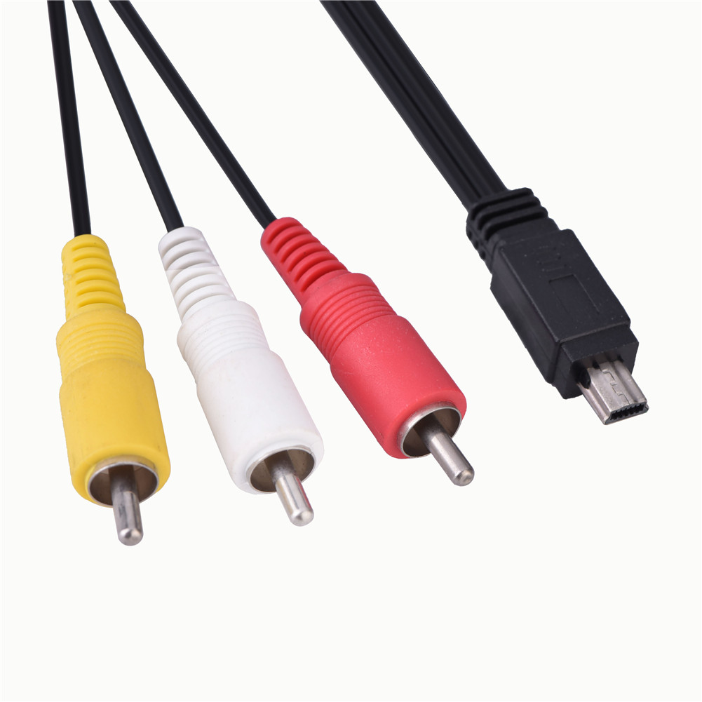 Mini-usb-auf-3-rca-av-audio-/videokabel Für Canon Ixus 990 Is, 980 Is, 970 Is, 870 Is Und 200 Kameras