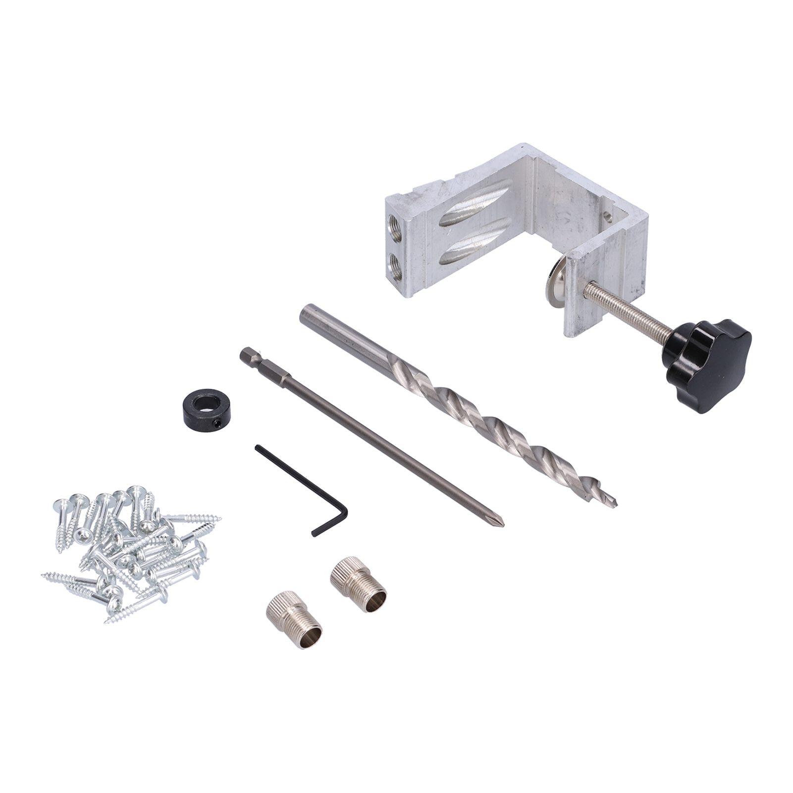 Set Mit 49 Bohrschablonen Für Die Holzbearbeitung (9 Mm), 15° Winkel, Aus Robuster Aluminiumlegierung.