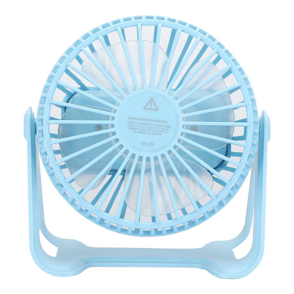 3,5 W Dc 5 V Usb-wiederaufladbarer Mini-tischventilator Mit Drei Geschwindigkeitsstufen Für Studenten (hellblau)
