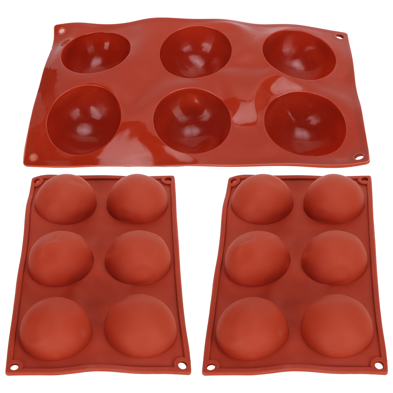 Silikon-halbkugelform (3er-set) Für Gebäck, Heiße Schokolade, Kuchen, Desserts, Gelees, Mousses, L6 Halbkugelkuppel 58085