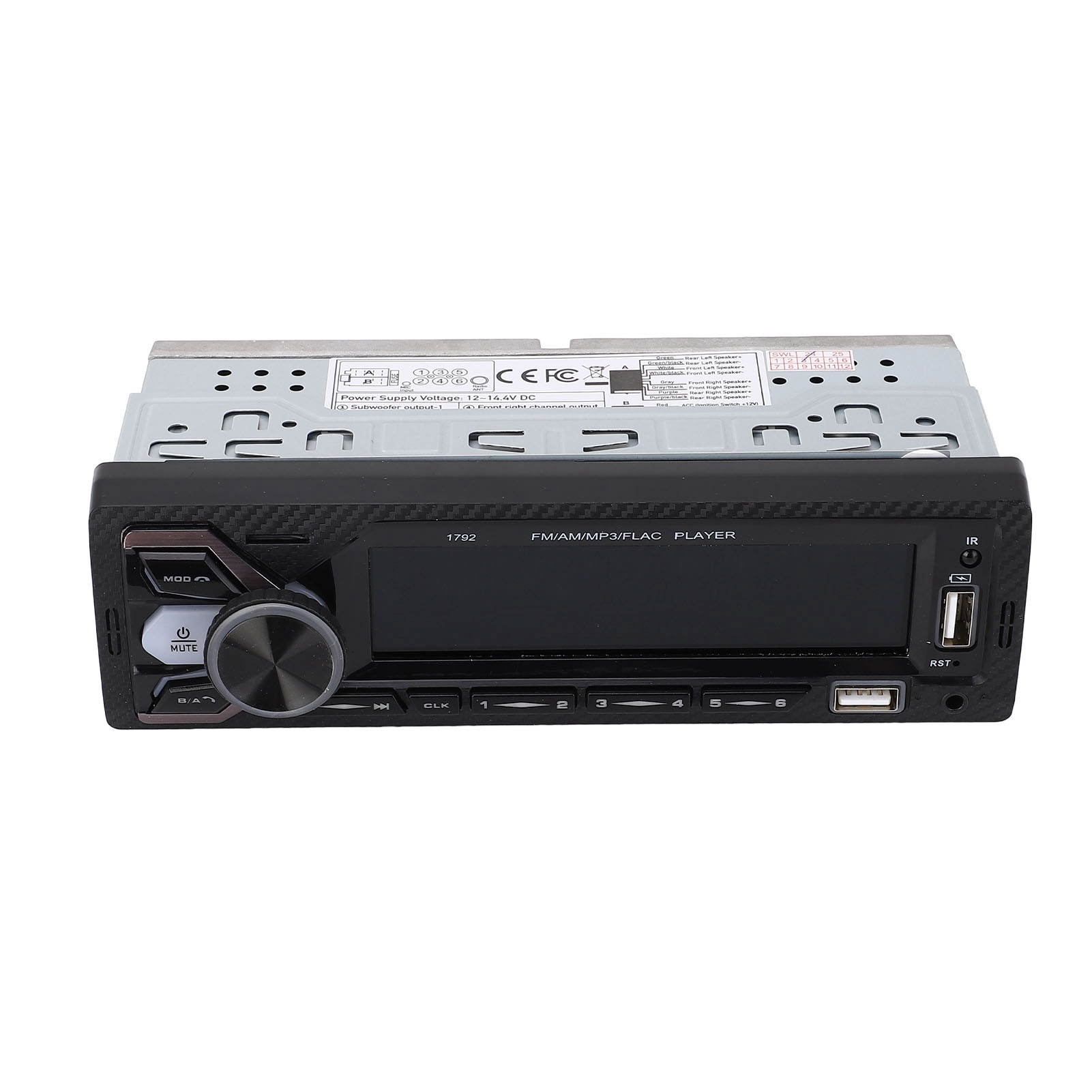 Autoradio Mit Mp3-funktion, Dualer Bluetooth-verbindung, 7 Farbigen Leuchten, Intelligentem Sprachassistenten Und Usb-ladefunktion. Autoradio-receiver.