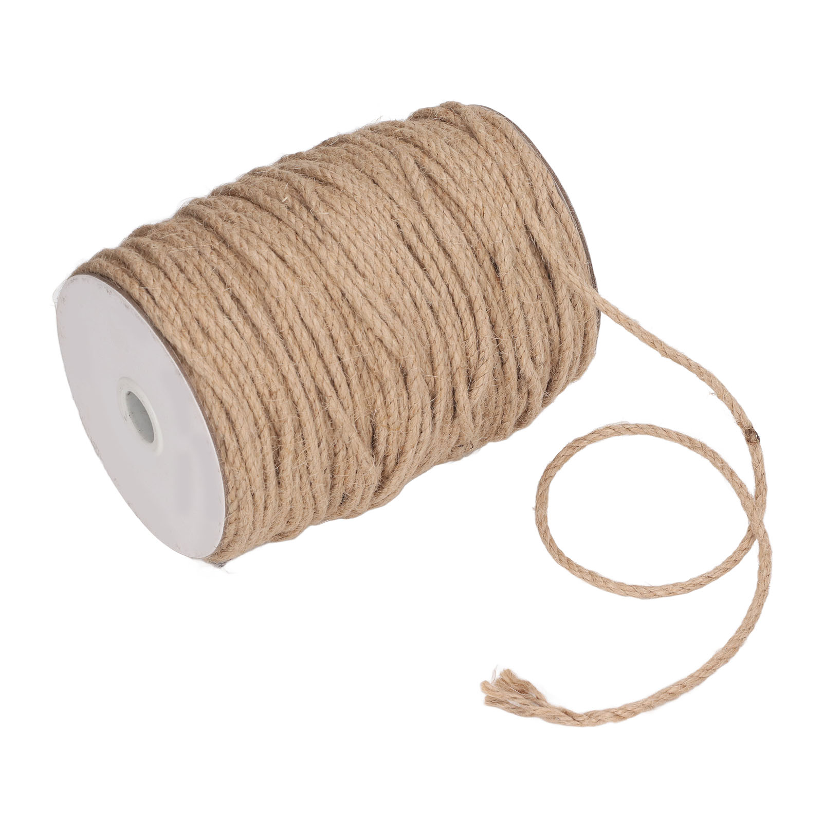 Natürliches 3-strängiges Hanf-jute-seil, 4 Mm Dick, 100 M, Ideal Für Dekoration, Bastelarbeiten, Gartenarbeit Und Heimwerkerprojekte.