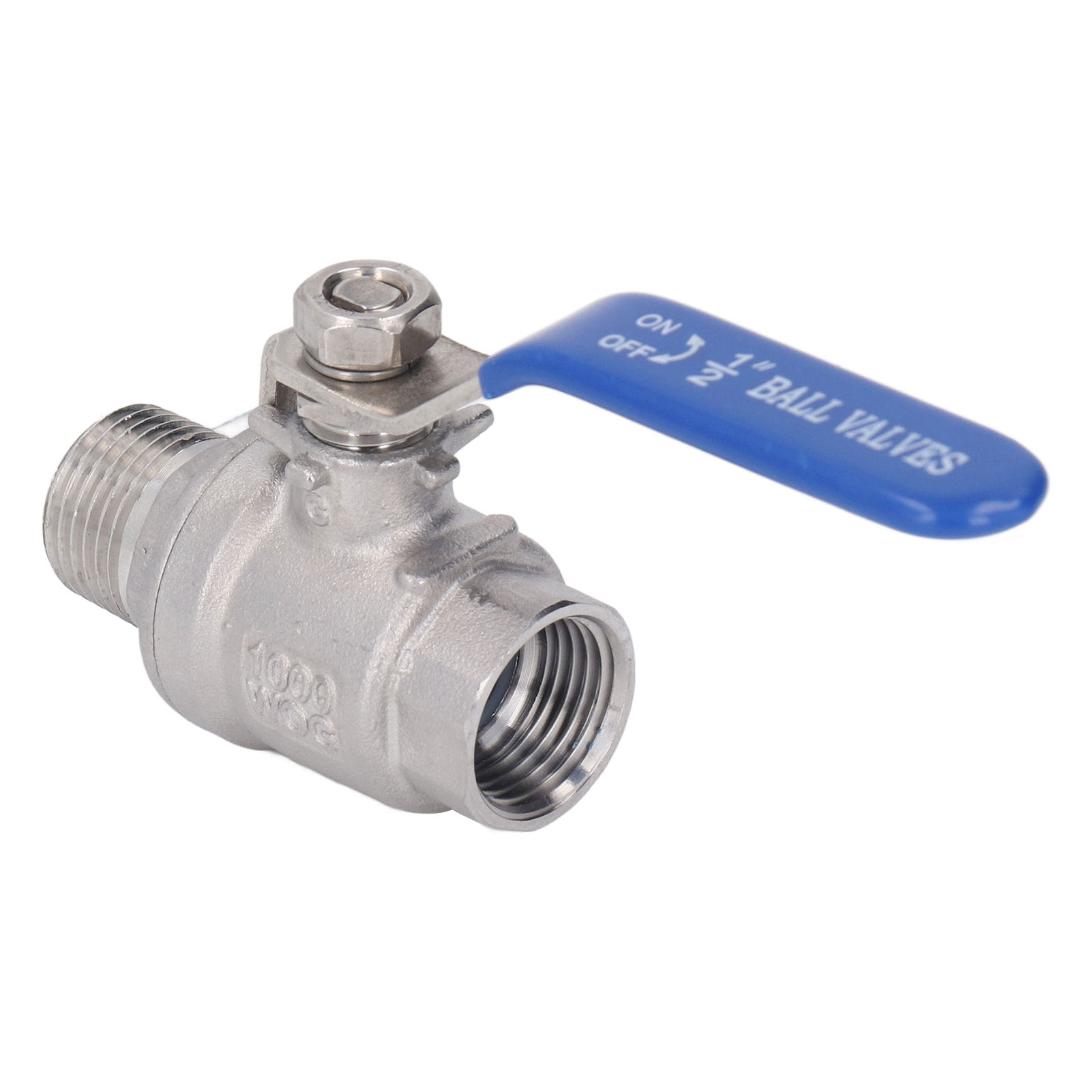 Kugelhahn Aus Edelstahl, 1/2 Zoll Npt Außen-/innengewinde, 24 Mm Außendurchmesser, Zum Absperren Der Wasserzufuhr, 1000 Wog Wasserdruck.