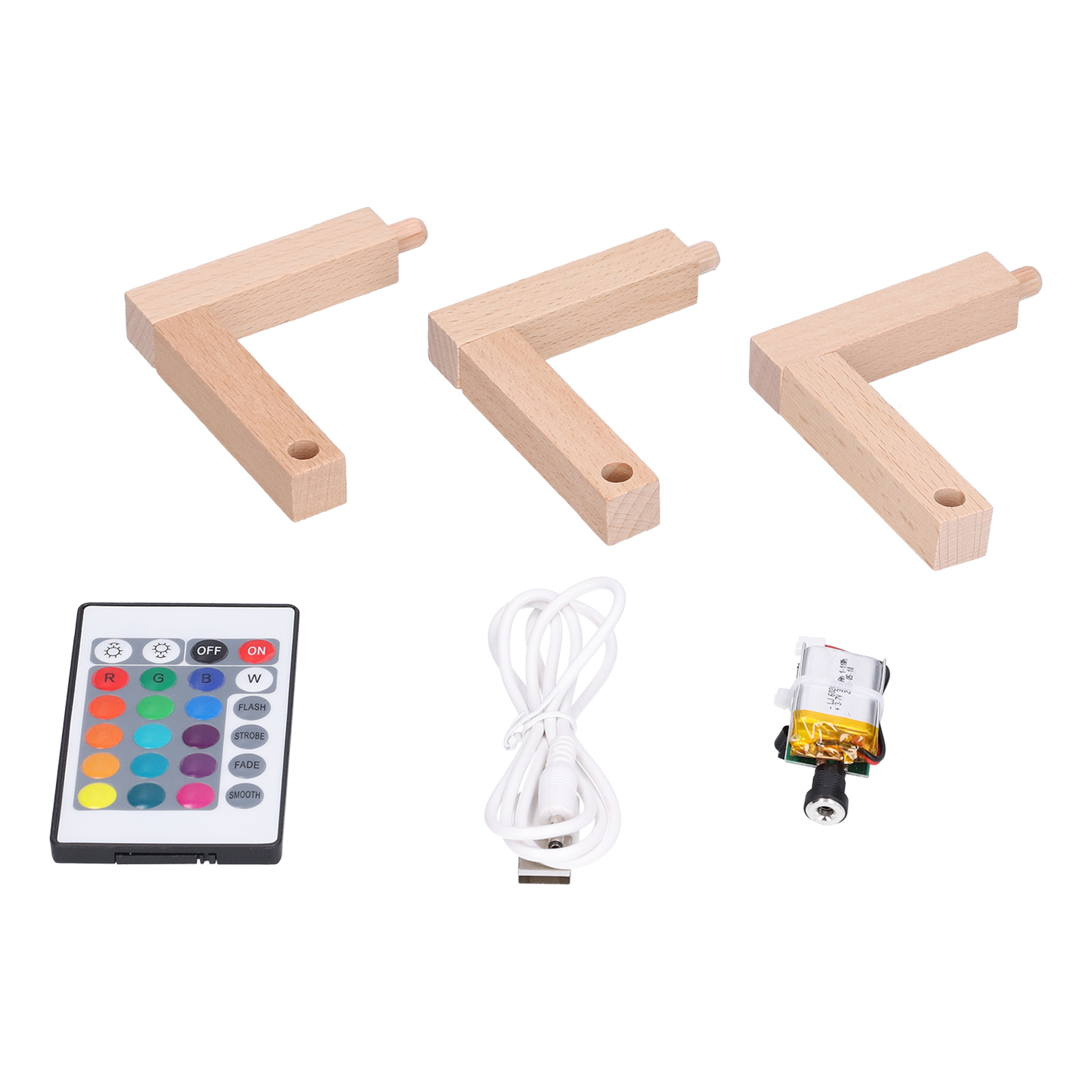 Mondlampen-bildtafel Mit Leuchtfunktion, 16 Led-farben, Usb-aufladbar, Touch-fernbedienung, Einstellbarer Helligkeit, Mit Holzständer