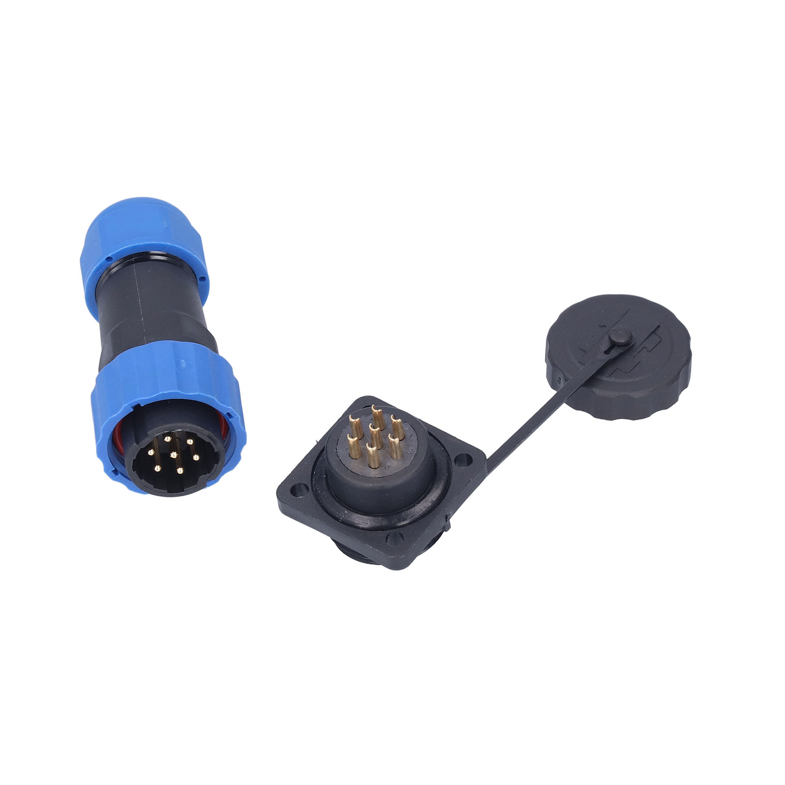 Wasserdichter Quadratischer Flugzeugstromstecker, Stoßverbinder, 380v Ac Sp207-poliger Netzadapter