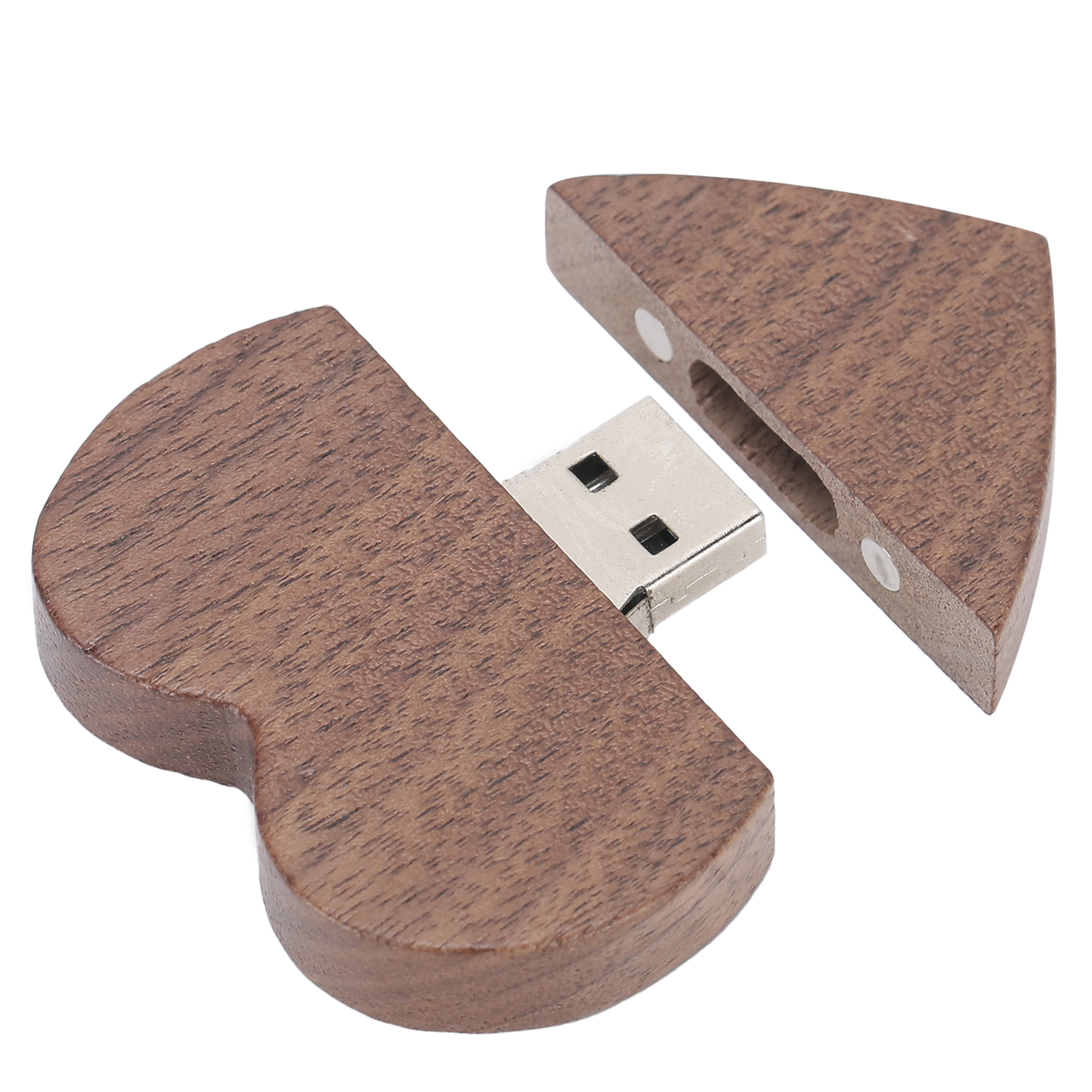 Herzförmiger Usb-stick Aus Walnussholz Für Windows Und Os X Cm11052 (4 Gb)