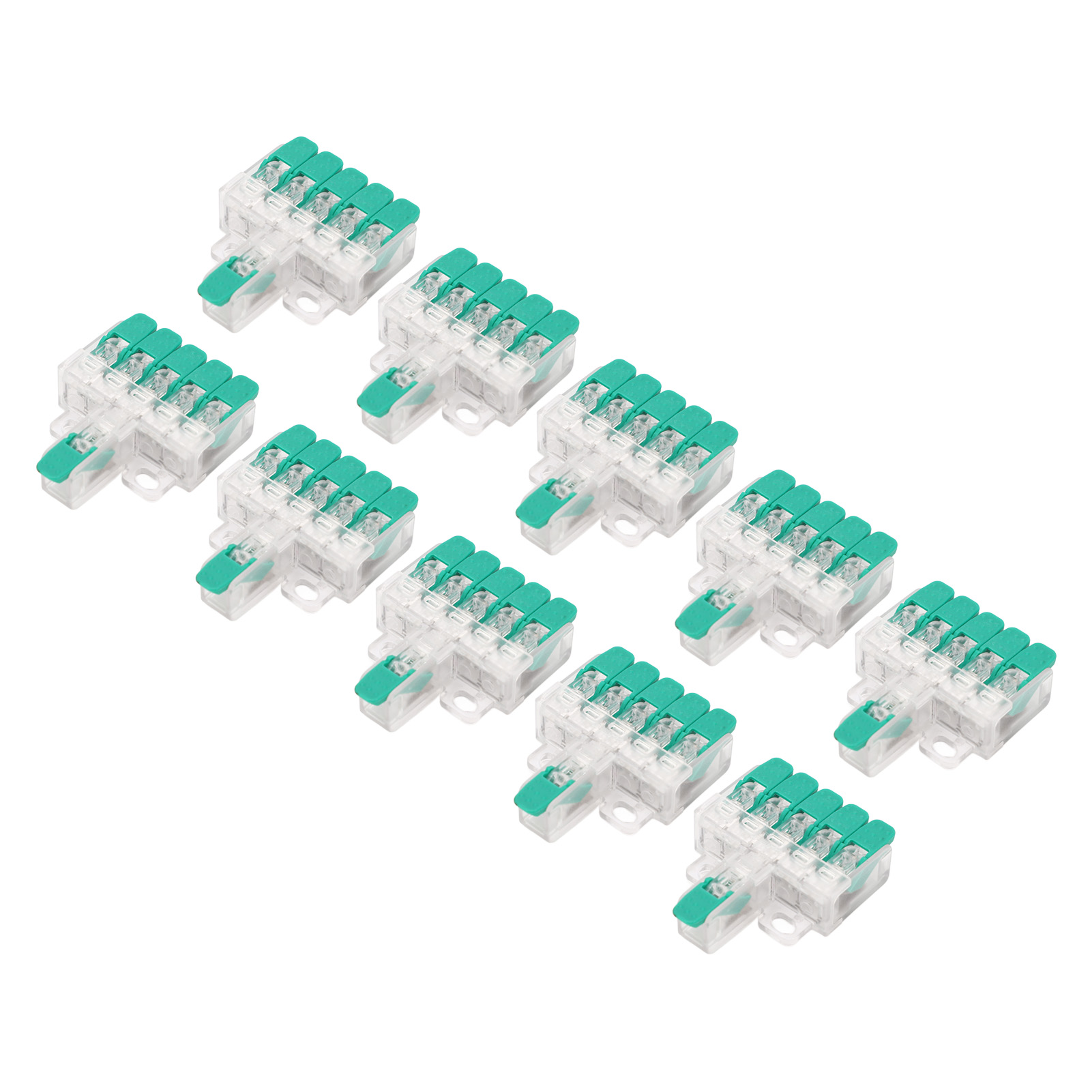 Packung Mit 10 Elektrischen Anschlusssteckern, 1 Eingang/5 Ausgänge, 41 A, 450 V