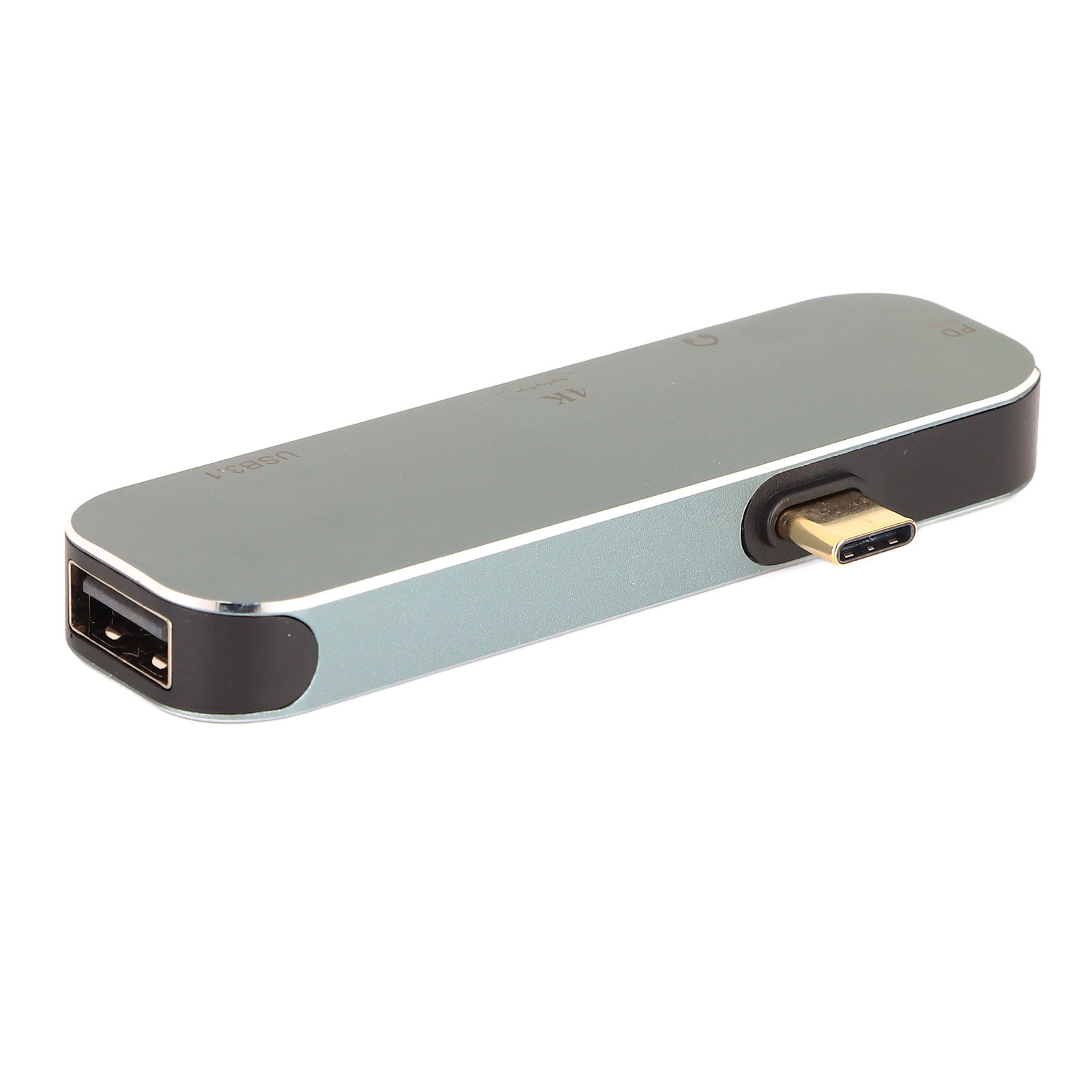 Usb-c-hub Aus Aluminiumlegierung Mit Pd-ladeanschluss, Hot-plug-funktion, 4k-60hz-auflösung Und 10 Gbit/s Durchsatz, Kompatibel Mit Android, Windows Und Macos.