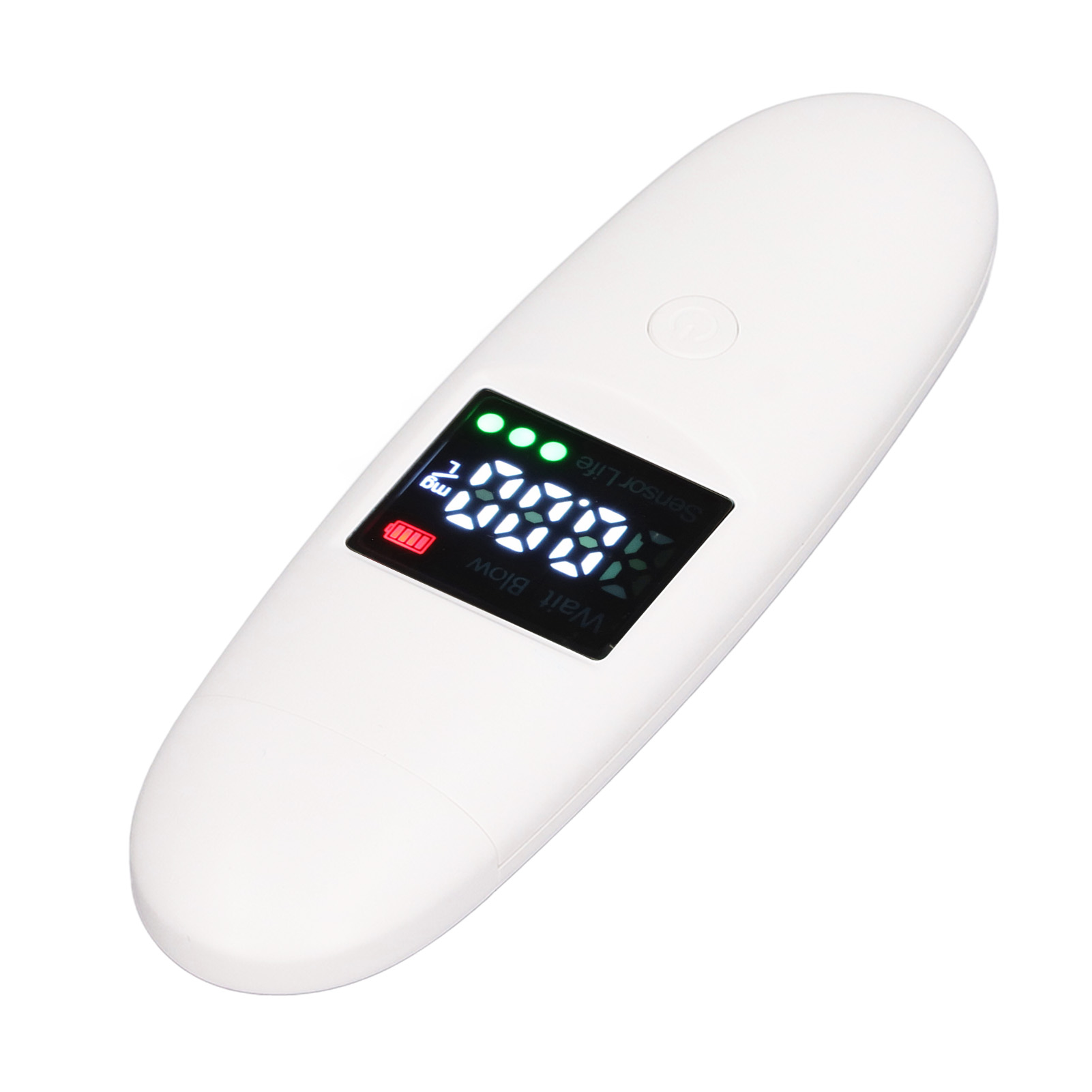 Professionelles, Präzises Und Tragbares Atemalkoholmessgerät Mit Digitalem Lcd-bildschirm, Sprachausgabe Und 4 Mundstücken.