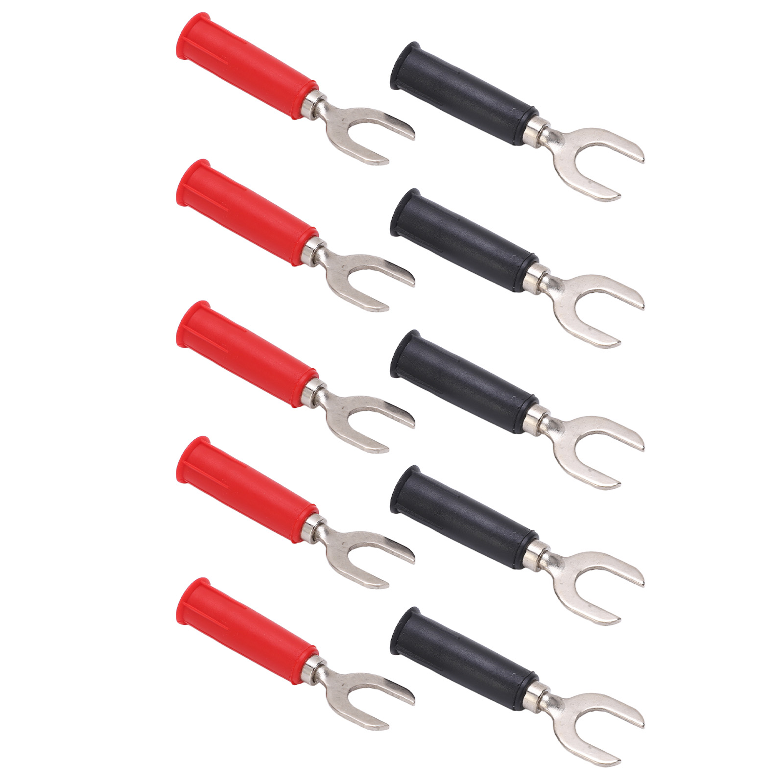 Packung Mit 10 Y-förmigen Gabelverbindern Aus Messing Und Pvc, 8 Mm (0,3 Zoll) Bohrung, U-förmiger Bananenstecker, 30 V Ac – 60 V Dc
