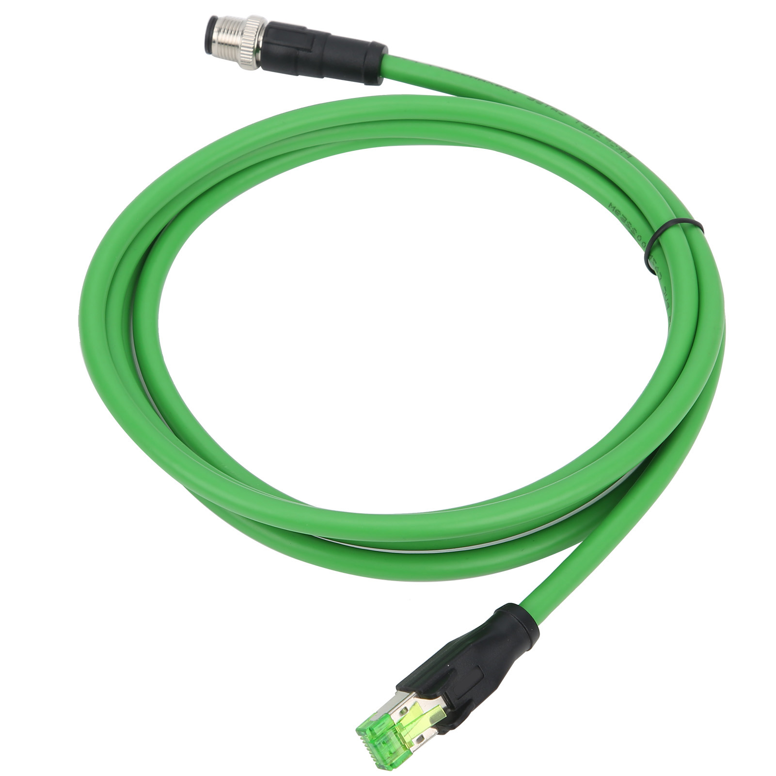 Geschirmtes Ethernet-kabel Mit Rj45-m12-stecker, 24 Awg-draht, Ip67 Wasserdicht