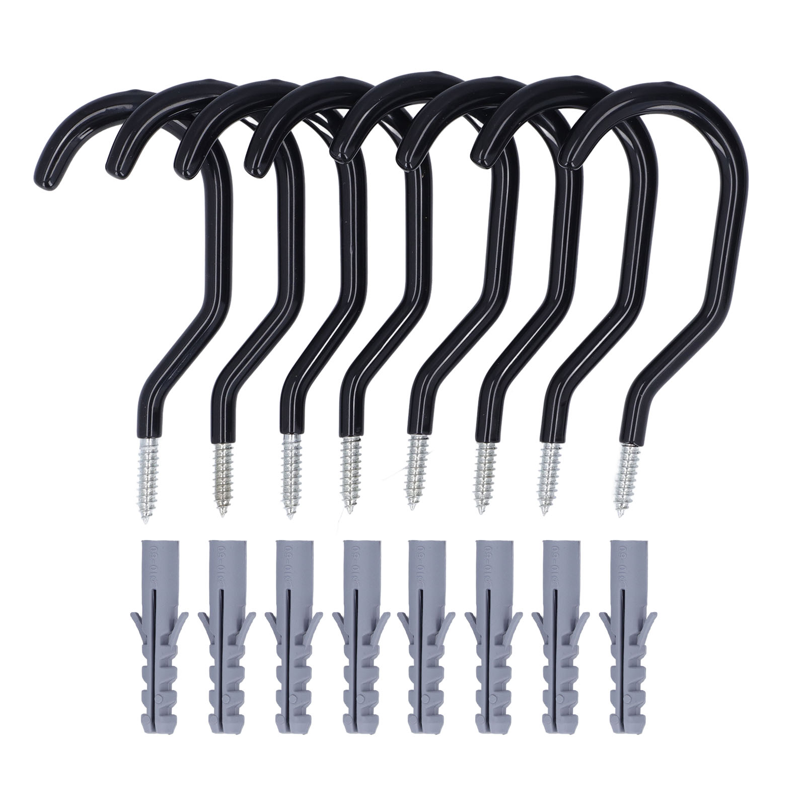 Set Mit 8 Wandhaken Für Fahrräder, Werkzeug Und Aufbewahrung, Ideal Für Garten, Garage Oder Decke.
