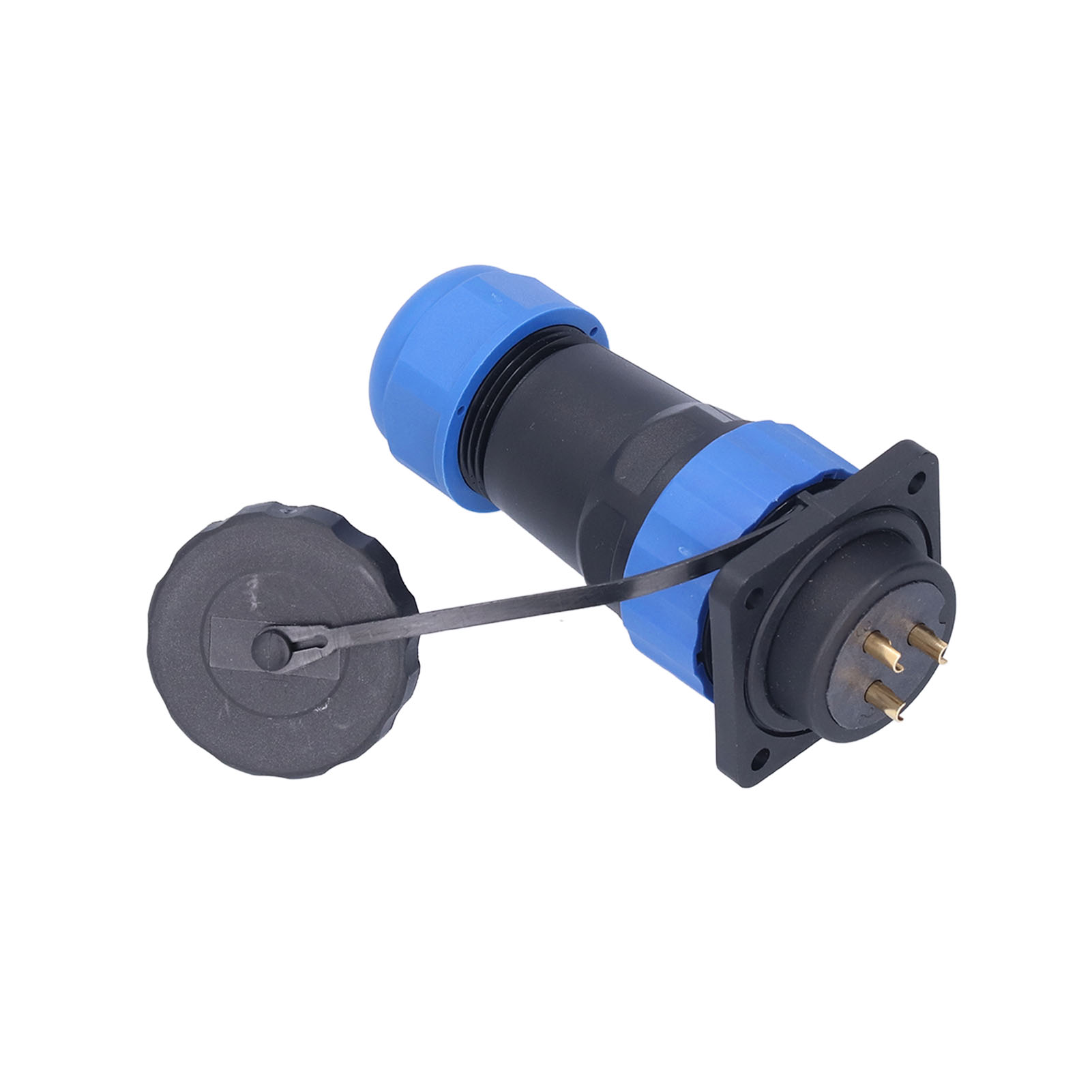 Wasserdichter Luftfahrt-stromstecker, Quadratisch, 4-polig, Stecker/buchse, 380 V Wechselstrom, 25 A, Sp283-pins