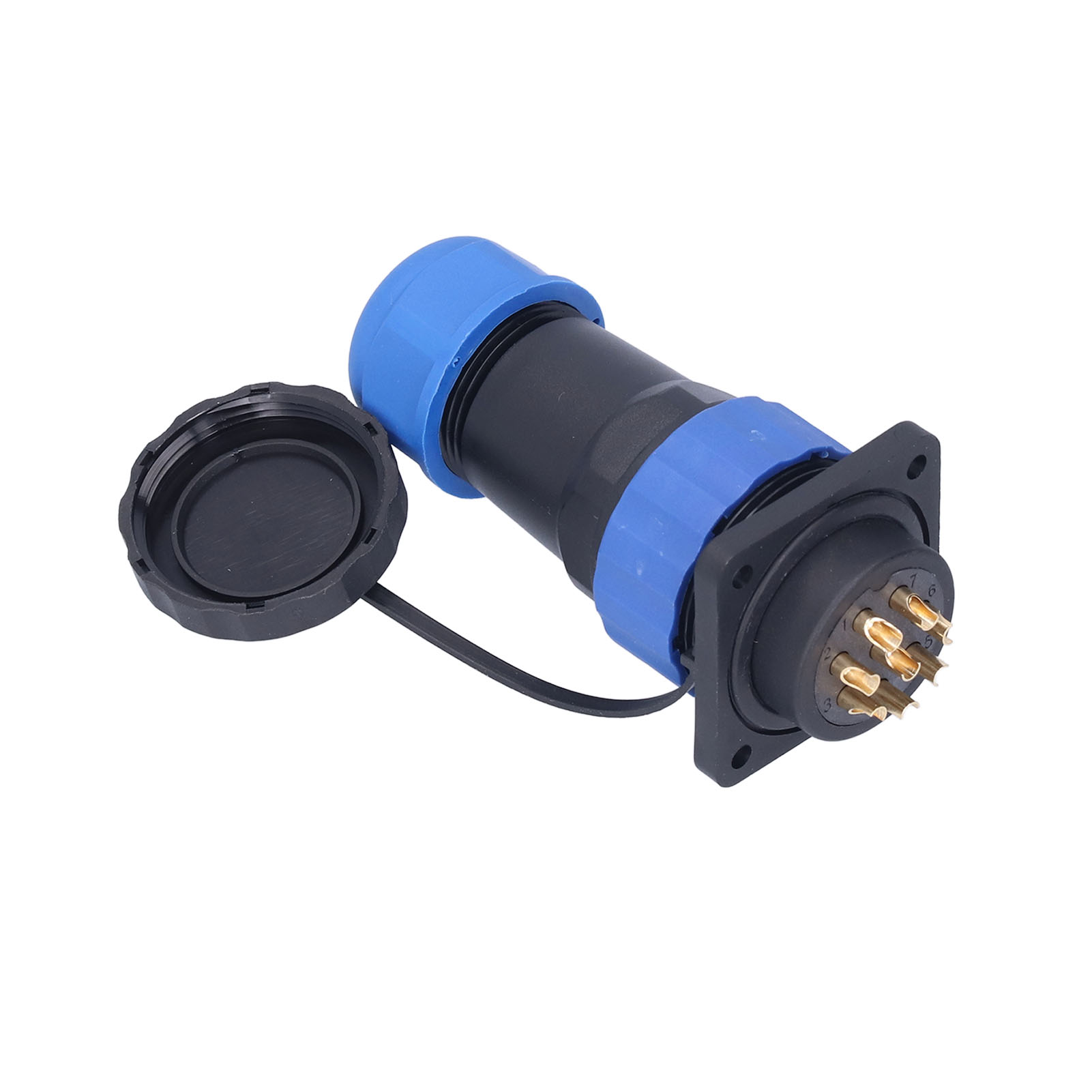 Wasserdichter Luftfahrt-stromstecker, Quadratisch, 4-polig, Stecker/buchse, 380 V Wechselstrom, 25 A, Sp288-pins