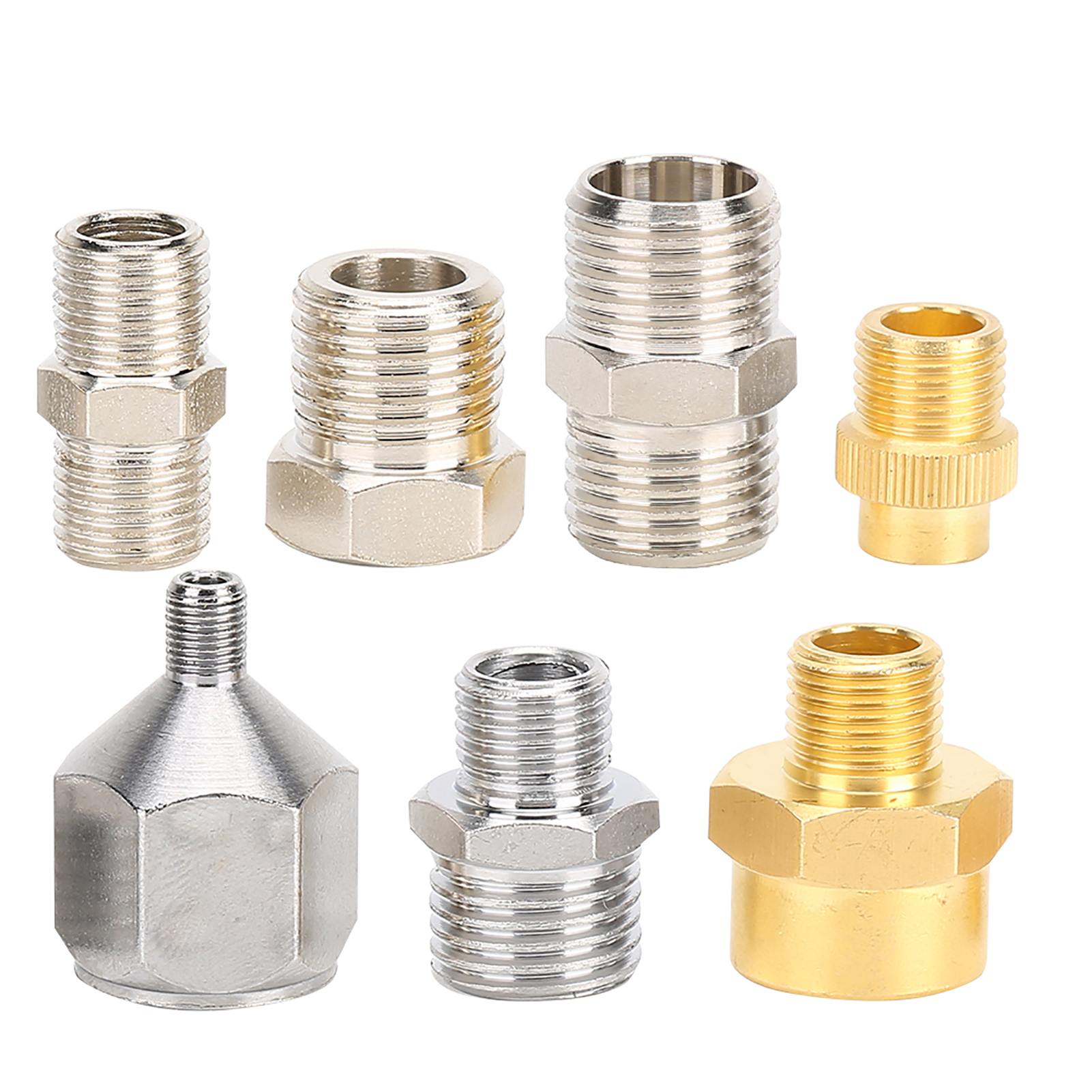 7-teiliges Professionelles Airbrush-adapterset, 1/8"- Und 1/4"-bsp-anschlüsse Für Kompressor-airbrush-schläuche