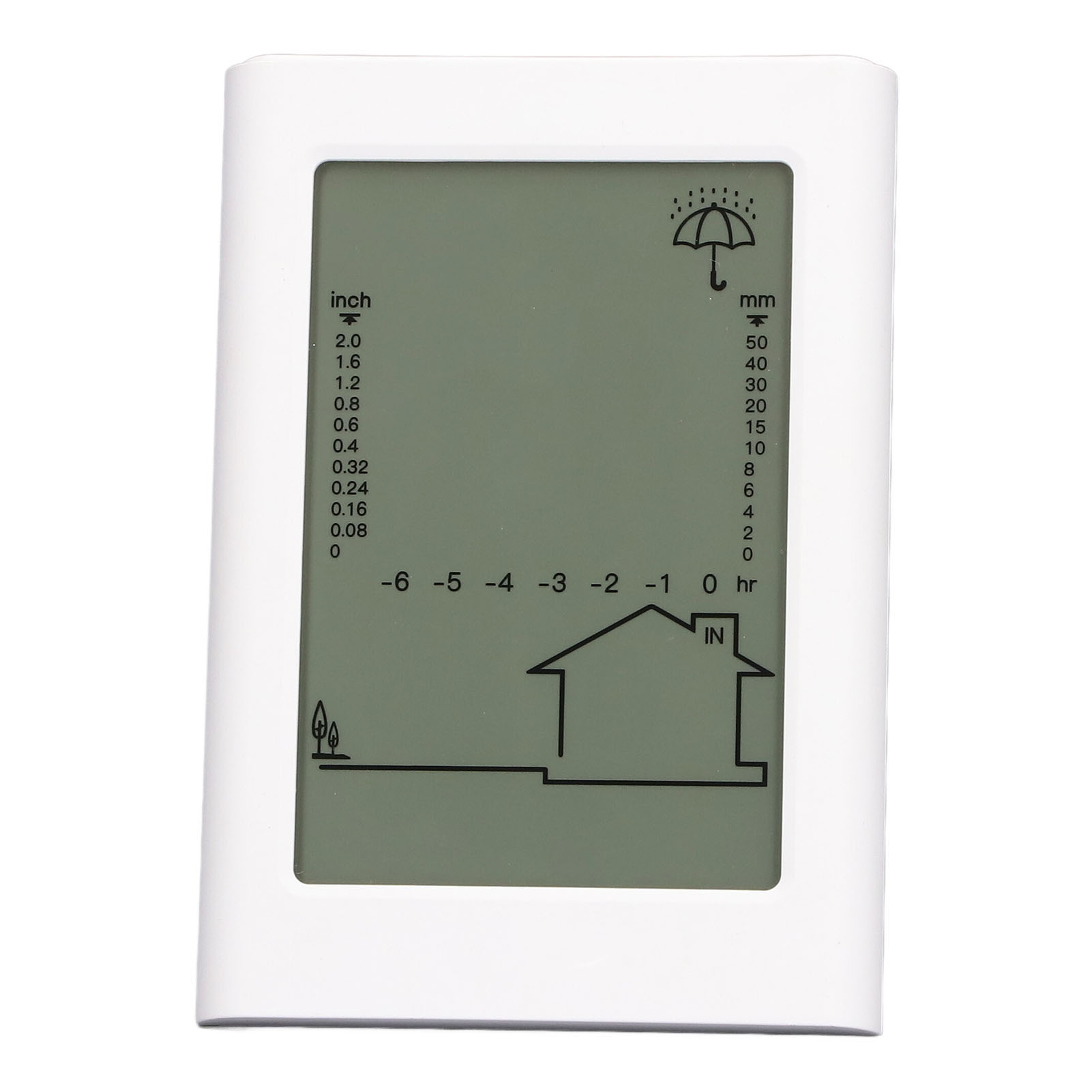 3-in-1 Digitaler Elektronischer Regenmesser Für Zuhause Mit Orangefarbener Hintergrundbeleuchtung, Wetterinstrument Und Drahtlosem Außenüberwachungssystem.