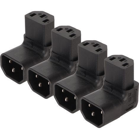 4er-pack Iec320 C14 Auf Iec320 C13 Netzadapter. Professionelle C14-auf-c13-steckeradapter Für Usv-anlagen, Pdus, Server Und Computersteckdosen.