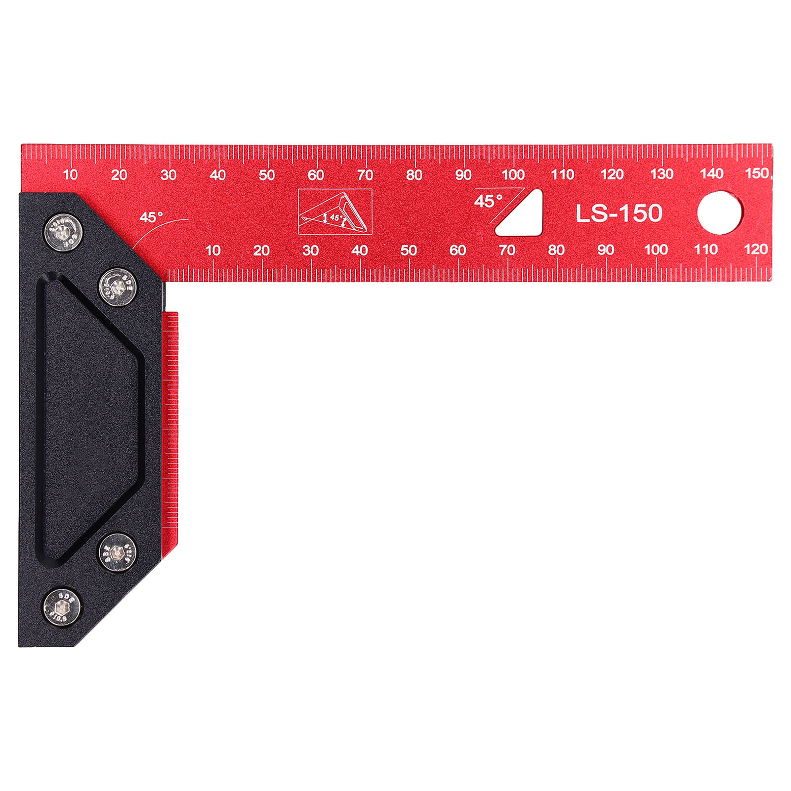 Aluminium-winkelmesser, Hochpräziser L-förmiger Anreißwinkel Mit Laserskala Für Schreiner, 150 Mm