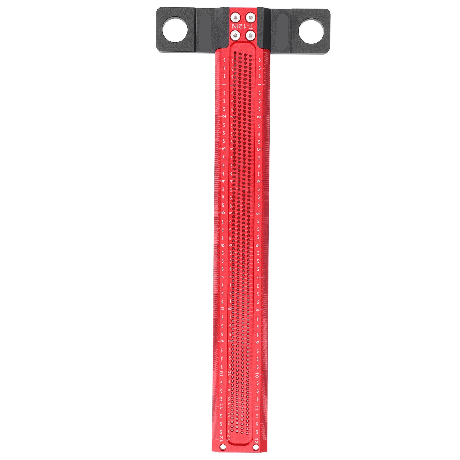 T-förmiges Lineal Zum Anzeichnen Von Löchern, Aus Verschleißfester Aluminiumlegierung, Mit Präzisionslehre Für Die Holzbearbeitung, 30,5 Cm (12 Zoll).