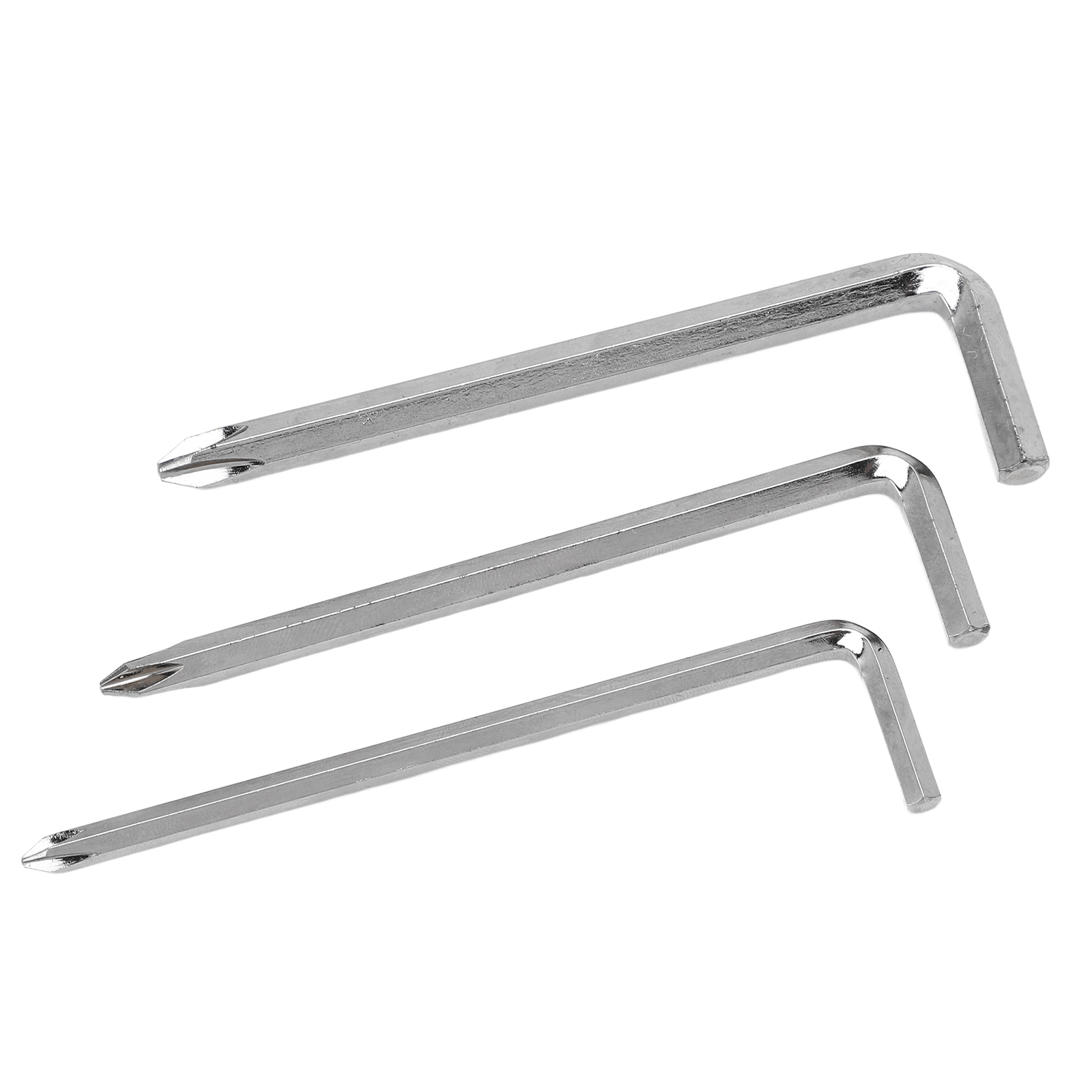 Set Aus 3 Multifunktionalen Stahlschraubendrehern Mit Sechskant- Und Kreuzschlitzkopf Für Einfache Hardwarearbeiten.