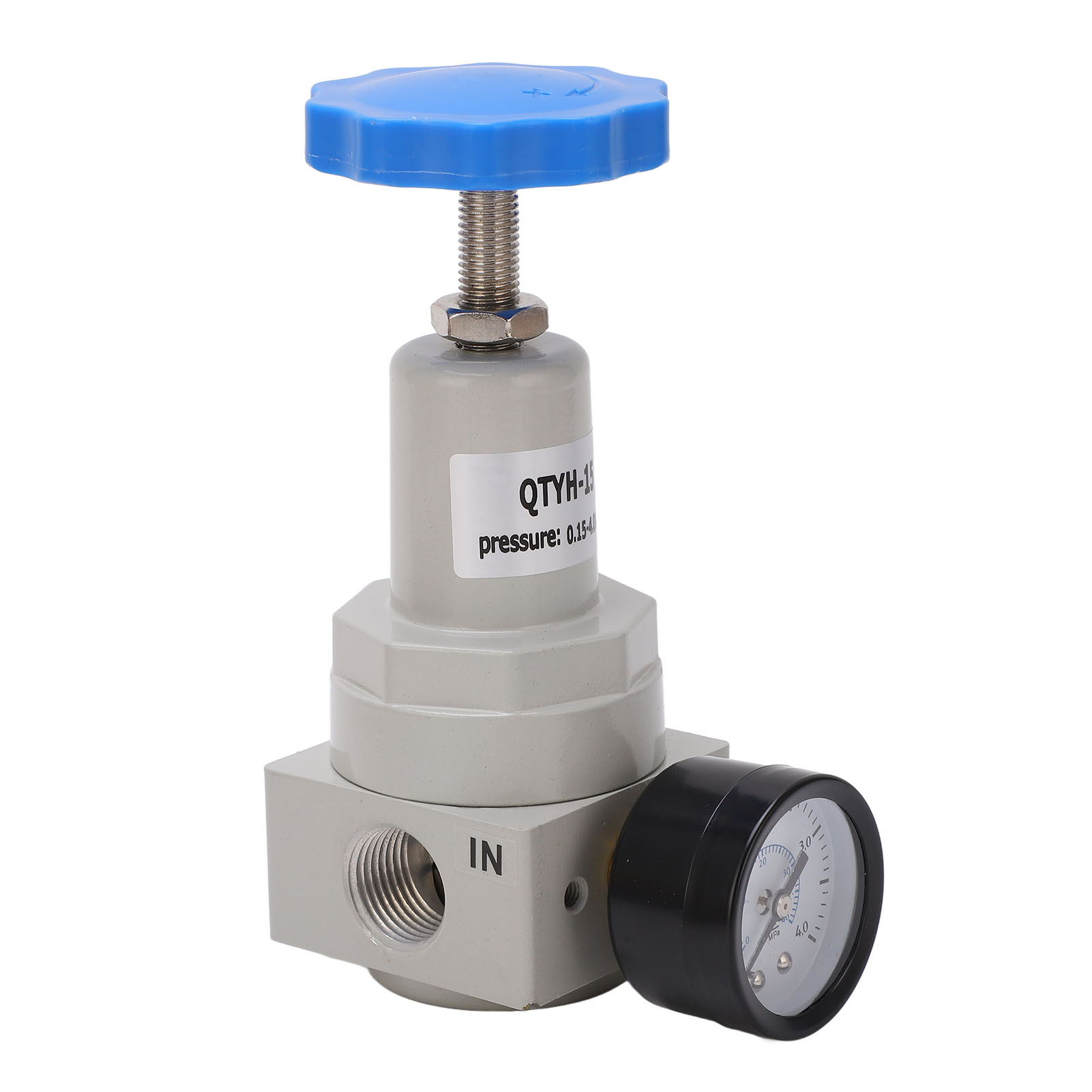 Luftdruckregler, Automatisches Überdruckventil, Regler Aus Aluminiumlegierung Mit Manometer, Qtyh-15, 0,15–4,0 Mpa