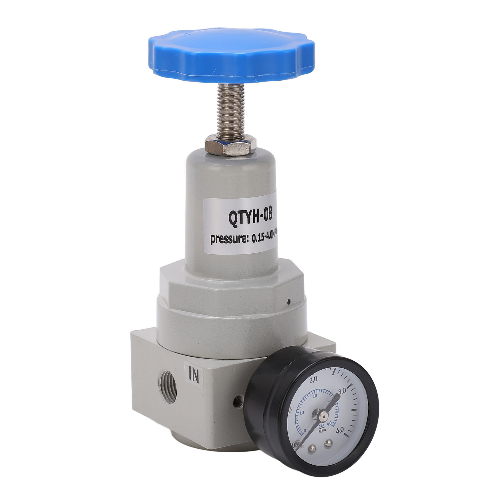 Luftdruckregler, Automatisches Überdruckventil, Regler Aus Aluminiumlegierung Mit Manometer Qtyh-08 0,15–4,0 Mpa