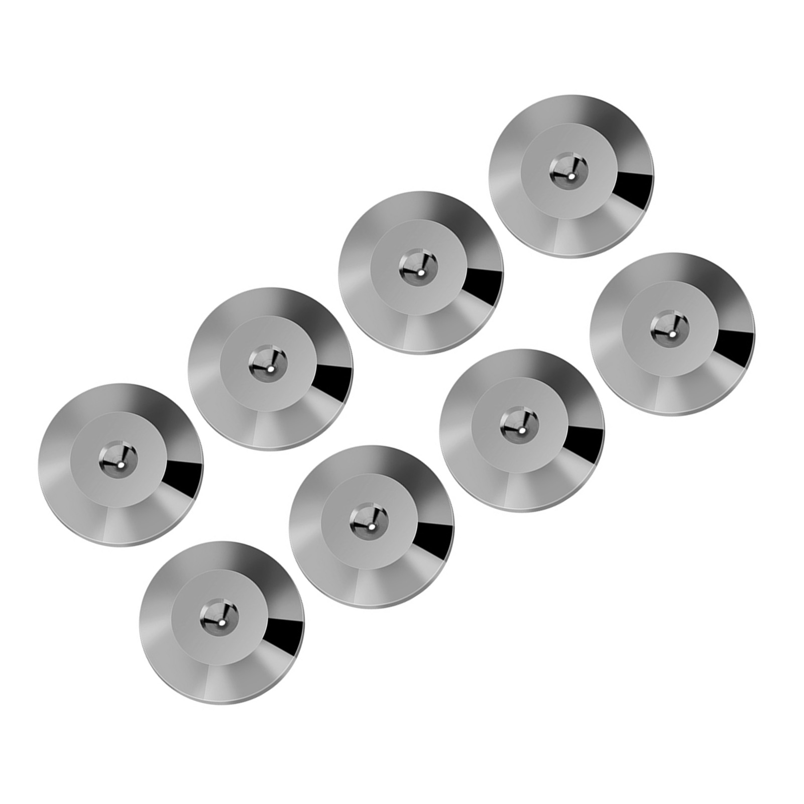 Set Mit 8 Universellen Kupfer-anti-schock-pads (25 X 4 Mm) Für Lautsprecher, Farbe Gunmetal.
