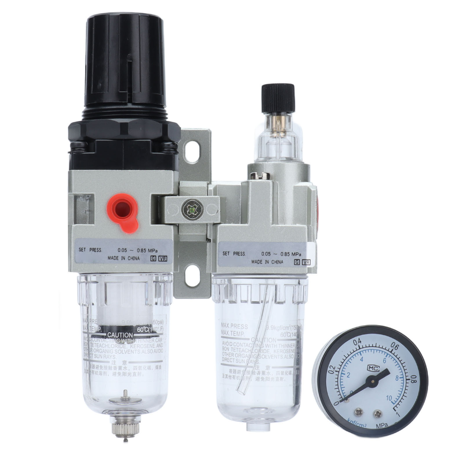 Wasser-öl-abscheider, Druckluft-spülfilter, Regler Mit 0,05–0,85 Mpag3/8-manometer