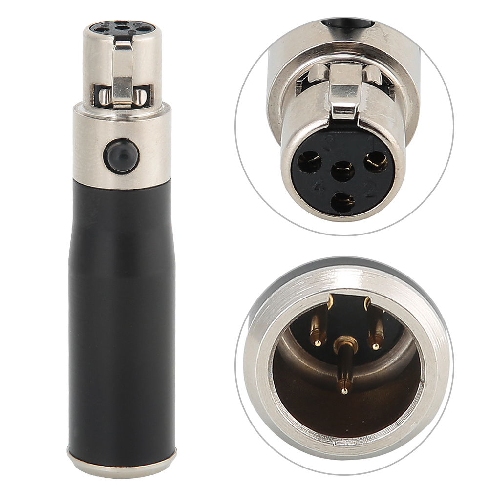 2er-pack Mini-xlr-3-pin-stecker Auf Mini-xlr-4-pin-buchse-audioadapter, Gehäuse Aus Zinklegierung