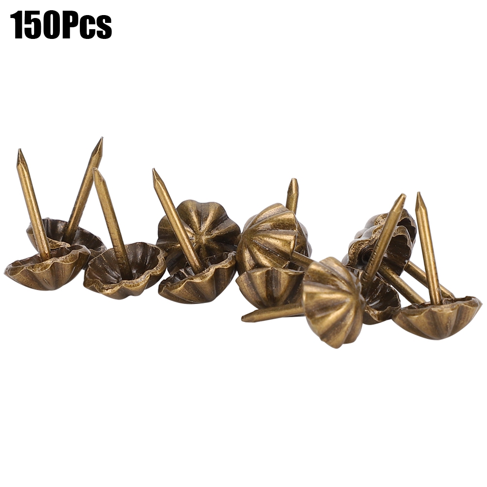 150 Polsternägel Mit Glänzendem Retro-muster Für Sofas, Näh- Und Bastelzubehör, 11 Mm Bügeln