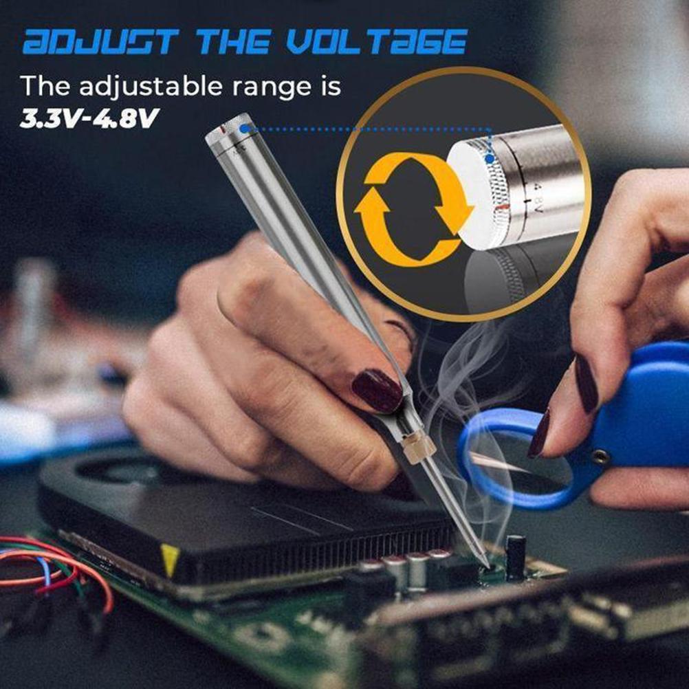Tragbarer Usb-lötkolben Mit Kabelloser Ladefunktion Und Einstellbarer Temperatur
