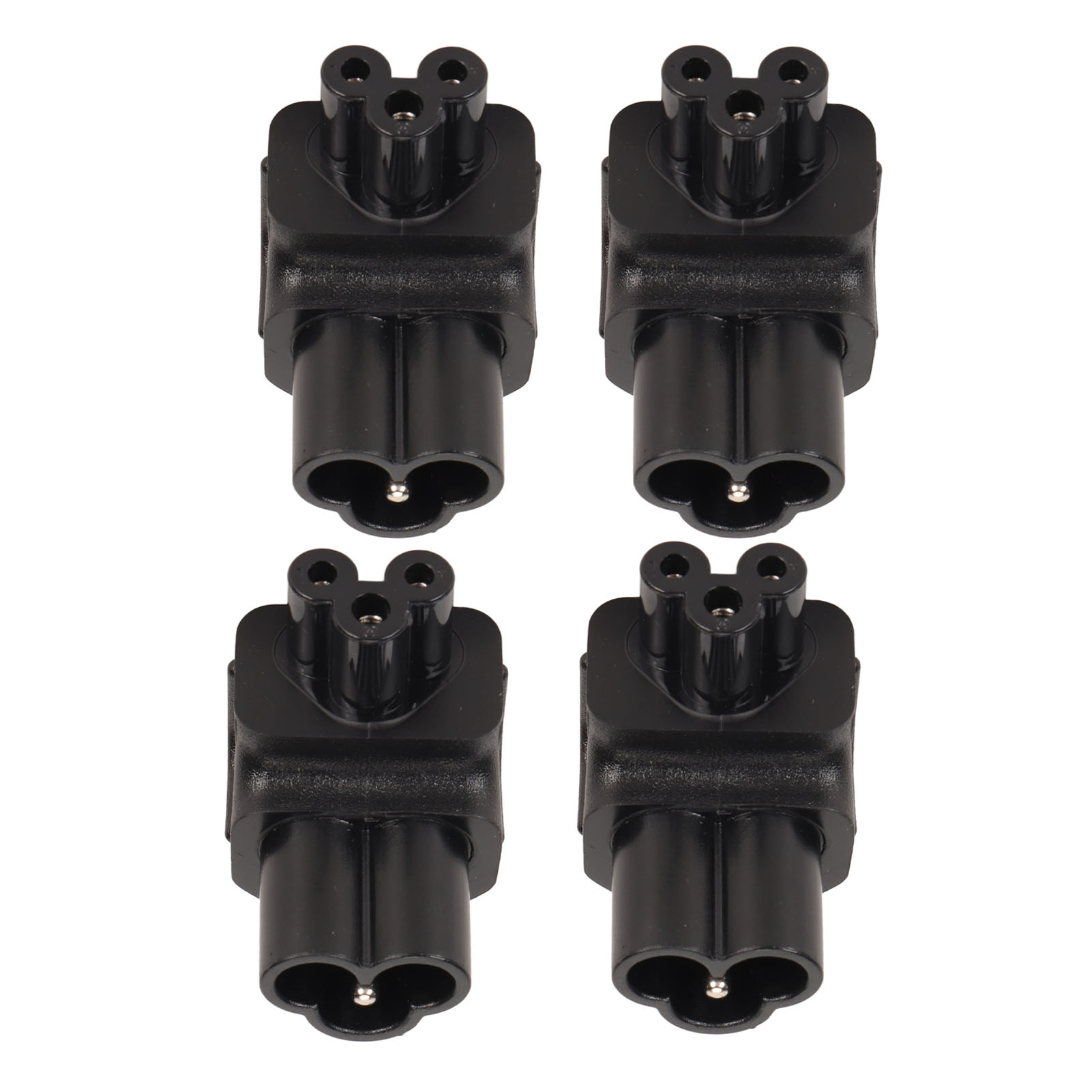 Packung Mit 4 Iec320 C6 Auf Iec320 C5 Netzadapter, Einfacher Anschluss, 90° Abgewinkelt, Für Usv/pdu-server.