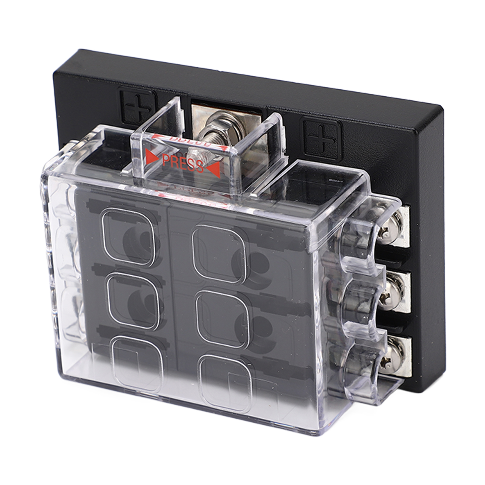 Atc Ato Wasserdichter Flachsicherungskasten Mit Minuspol Für Pkw, Wohnmobil, Anhänger, Lkw, Transporter 12-36v Dc 6-polig