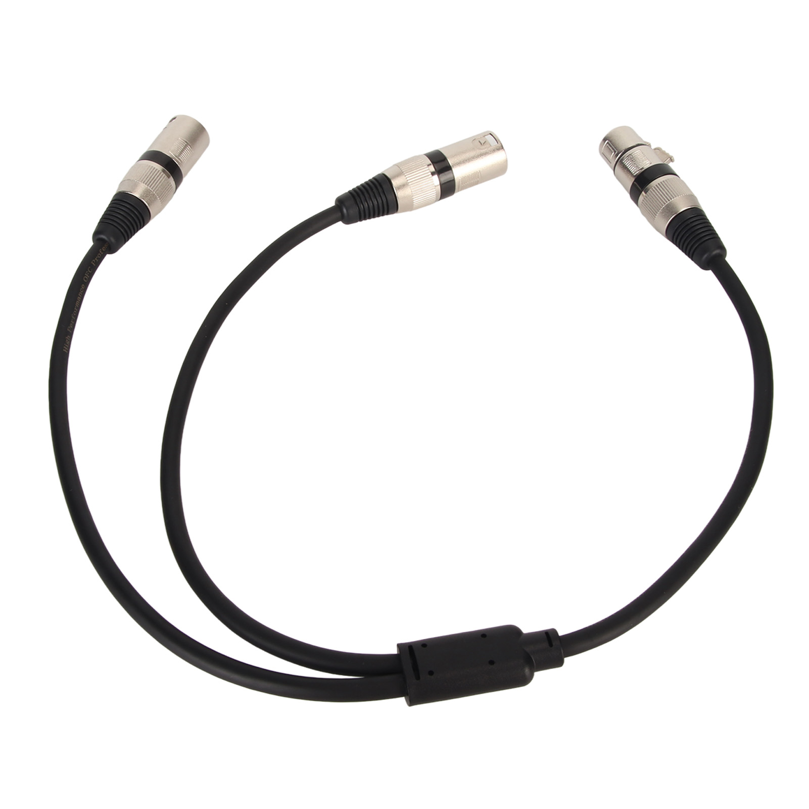3-poliges Xlr-buchse Auf Zwei Stecker-splitterkabel, Geräuschlos Und Verlustarm, Für Mikrofon, Kompatibel Mit Mischpult Und Lautsprechern, 50 Cm (1,6 Ft).