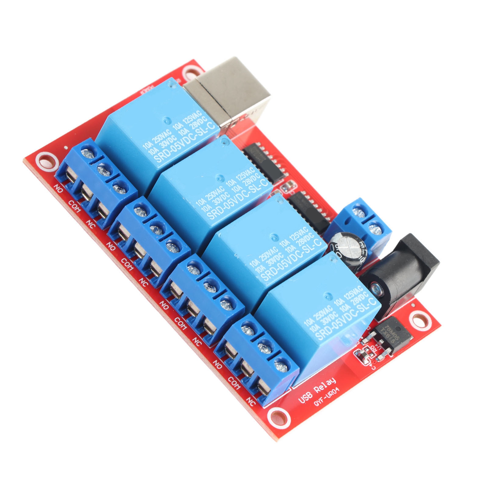4-kanal-relaismodul Mit Usb-treiber, Drahtloser Dc-relaisplatine, Computersteuerung, Sps-platine, 3 Betriebsmodi, 5 V