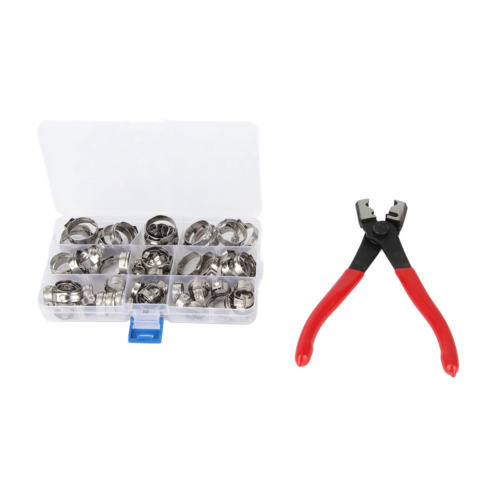 80-teiliges Edelstahl-schlauchschellen-set Mit Klemmzange