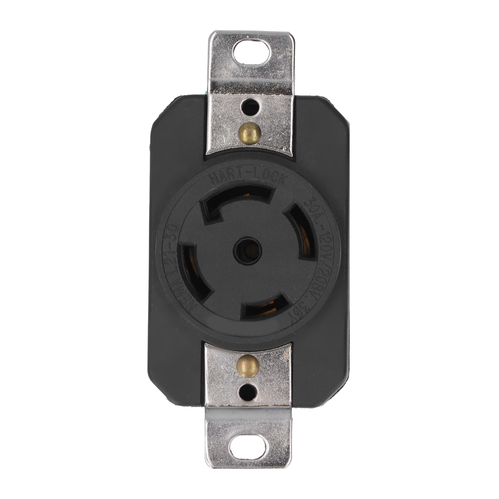 Industriestecker Mit 5 Löchern, Messingkontakte, Verriegelbar, Amerikanischer Standard 30 A 120/208 V