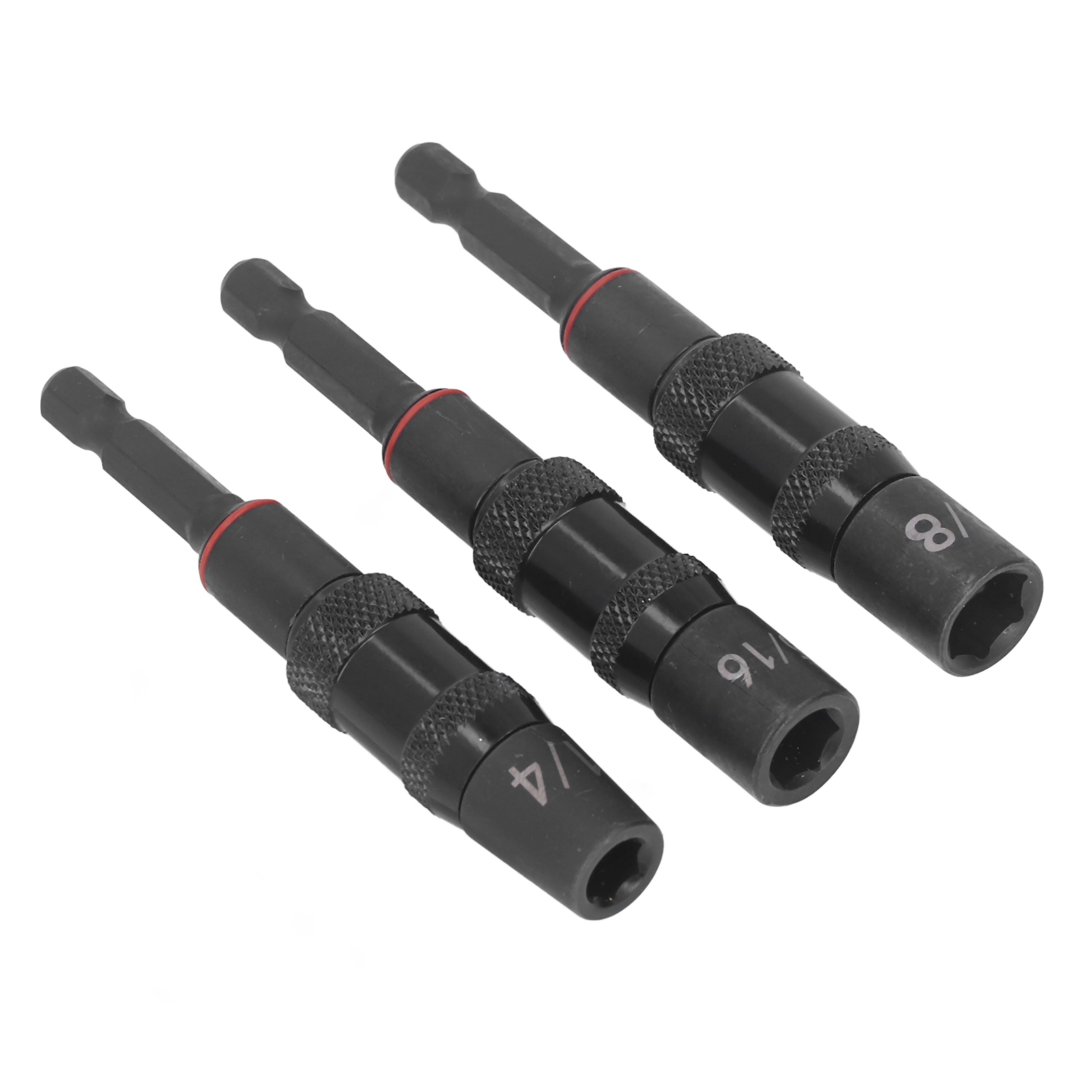 1/4"-schlagschrauber-steckschlüssel-adapterset Mit Umkehrbarem Und Robustem Magnetischem Bithalter