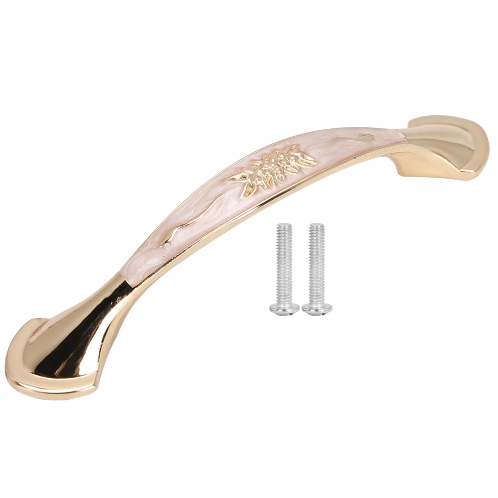Set Mit 10 Türgriffen, Bernsteinweiß, Schlichtes Design, Für Schubladen Und Büroschränke, Universell, 96 Mm