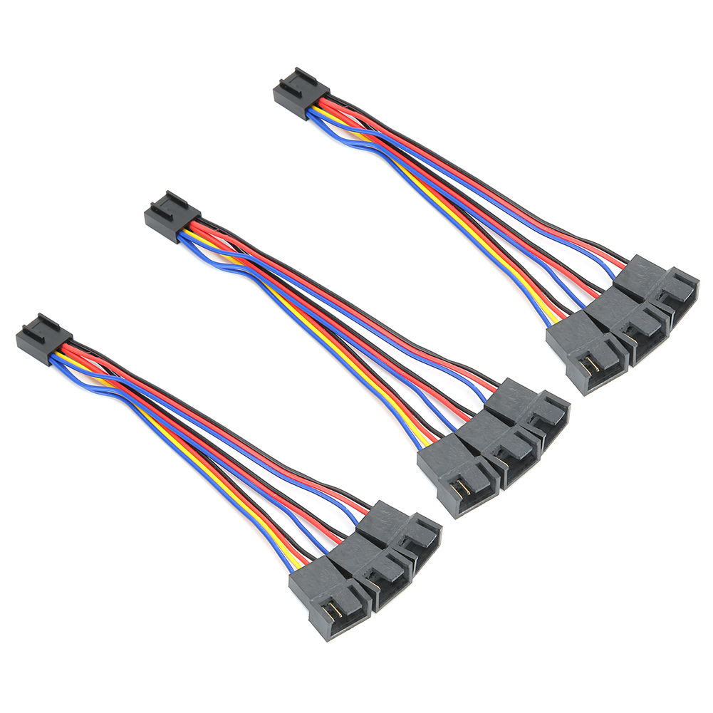 3-teiliges Lüfteradapterkabel, 3-in-1-motherboard-konverter 4-pin Auf 4-pin 3-pin