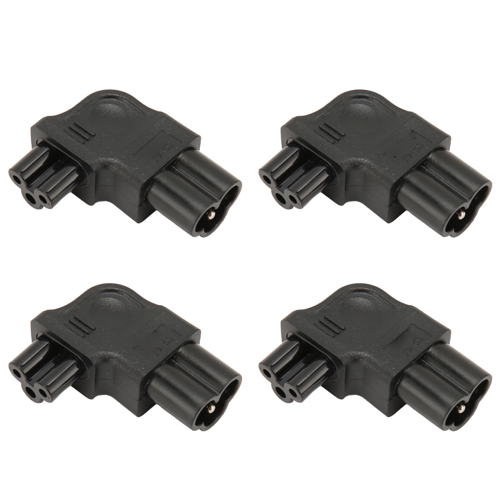 Iec320 C6 Auf Iec320 C5 Netzadapter (4 Stück), Rechtwinklig (90°) Iec320 C6 Stecker Auf C5 Buchse Netzadapter, 250 V