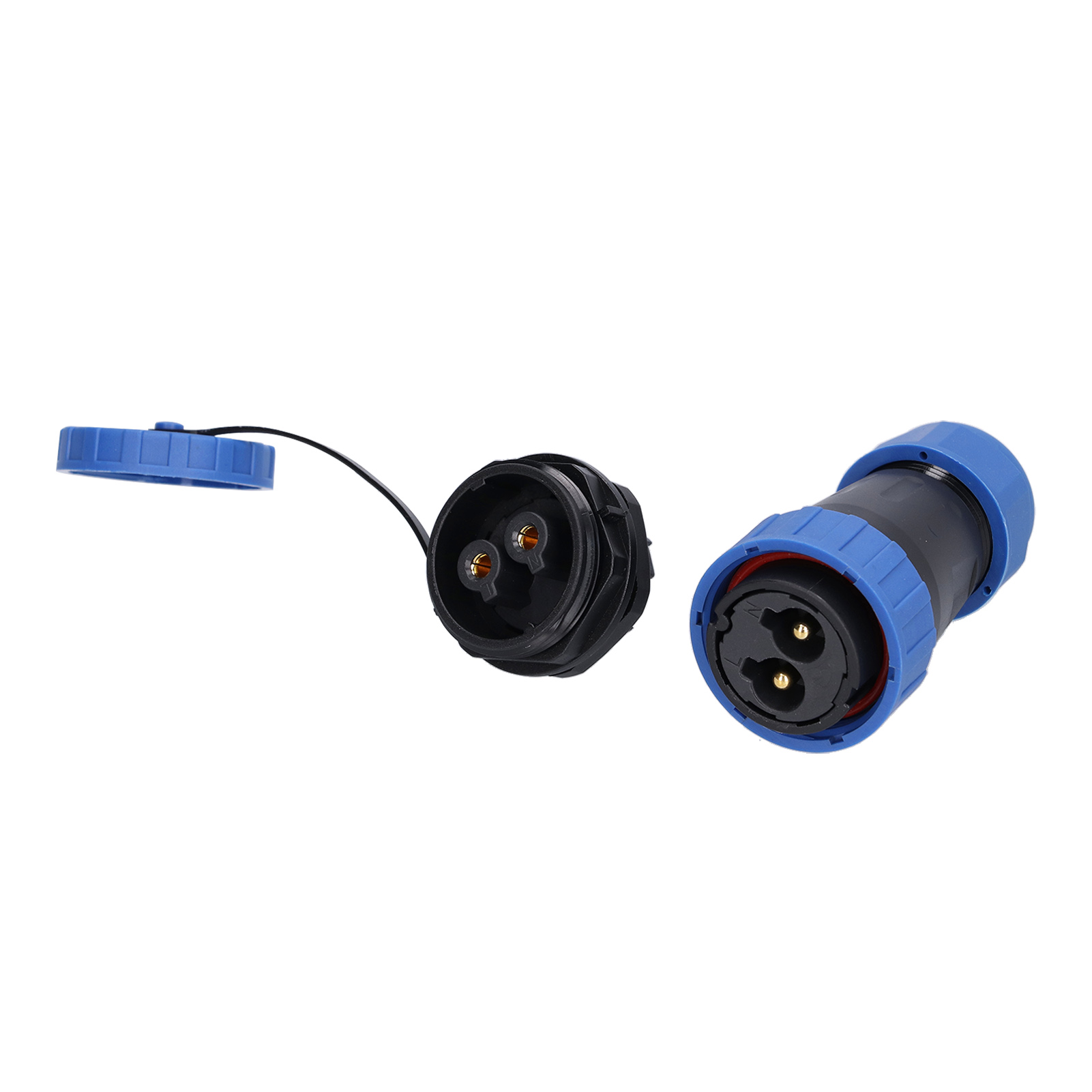 Wasserdichter Luftfahrt-stromanschluss Mit Rückseitiger Mutter, 250 V 45 A Lp282-poliger Industrieadapter