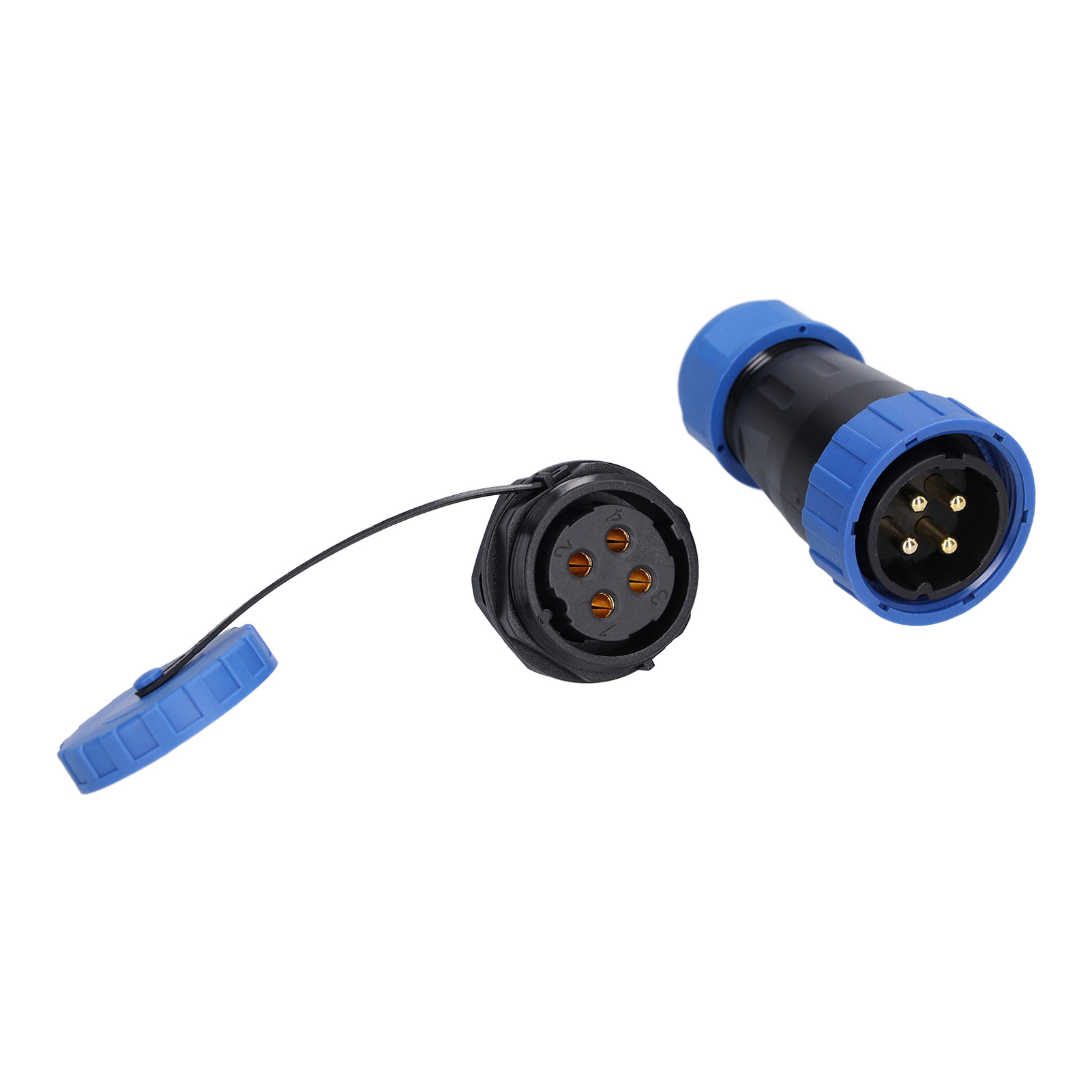 Wasserdichter Luftfahrt-stromanschluss Mit Rückseitiger Mutter, 250 V 45 A Lp284-poliger Industrieadapter