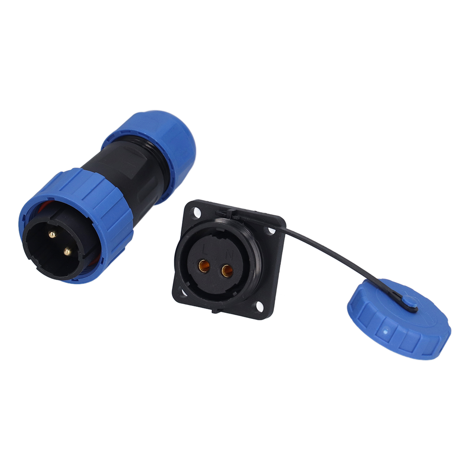 Wasserdichter Crimpverbinder Ip68, Vierkantschraube, Adapter Für Luftfahrt- Und Industrieanwendungen, 250 V, 2 Pins