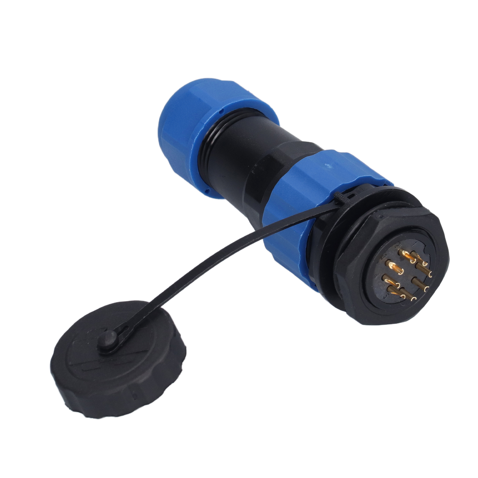 Wasserdichter Luftfahrtstecker Ip68, Rückseitige Mutterverbindung, Stecker/buchse, 250 V, 5 A, Sp208-pins